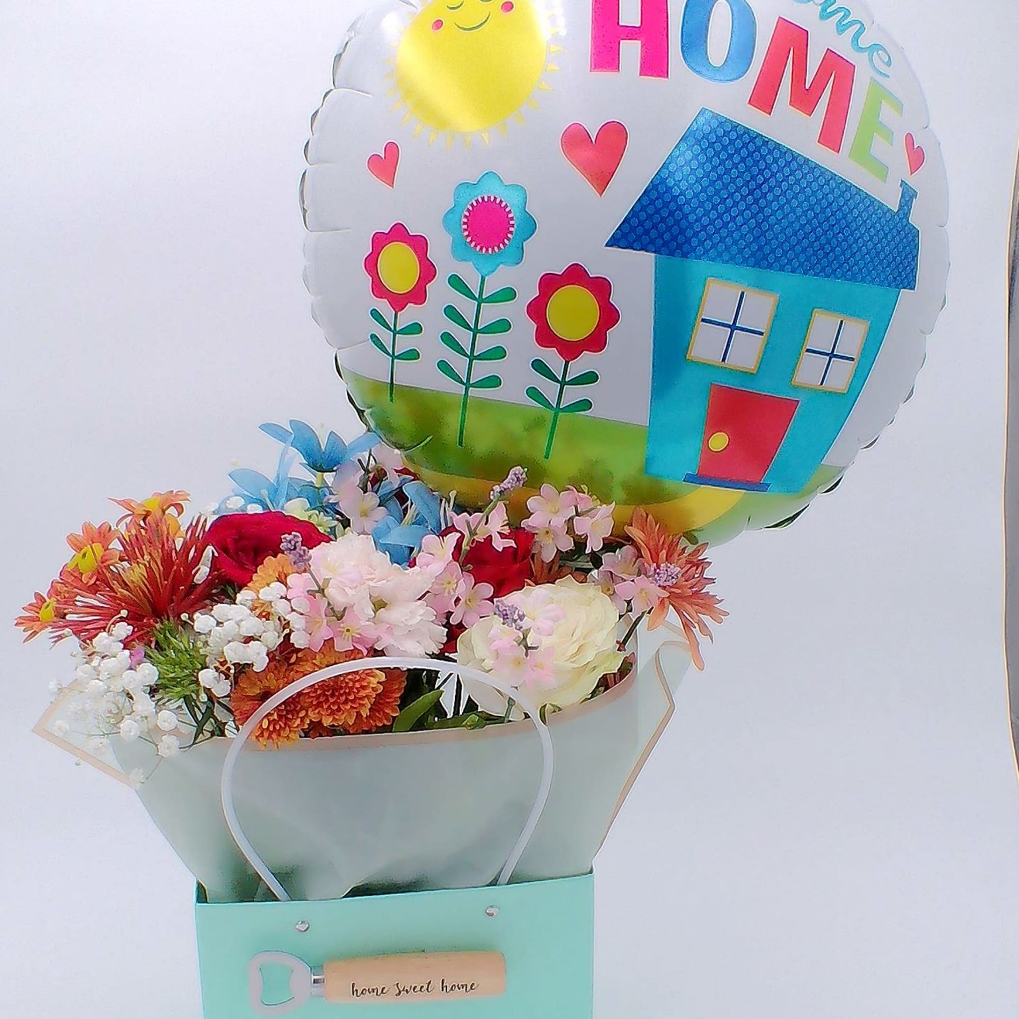 Mixed Fresh Flowers (14&ndash;16 stems): warm and cheerful blend of 6 carnations