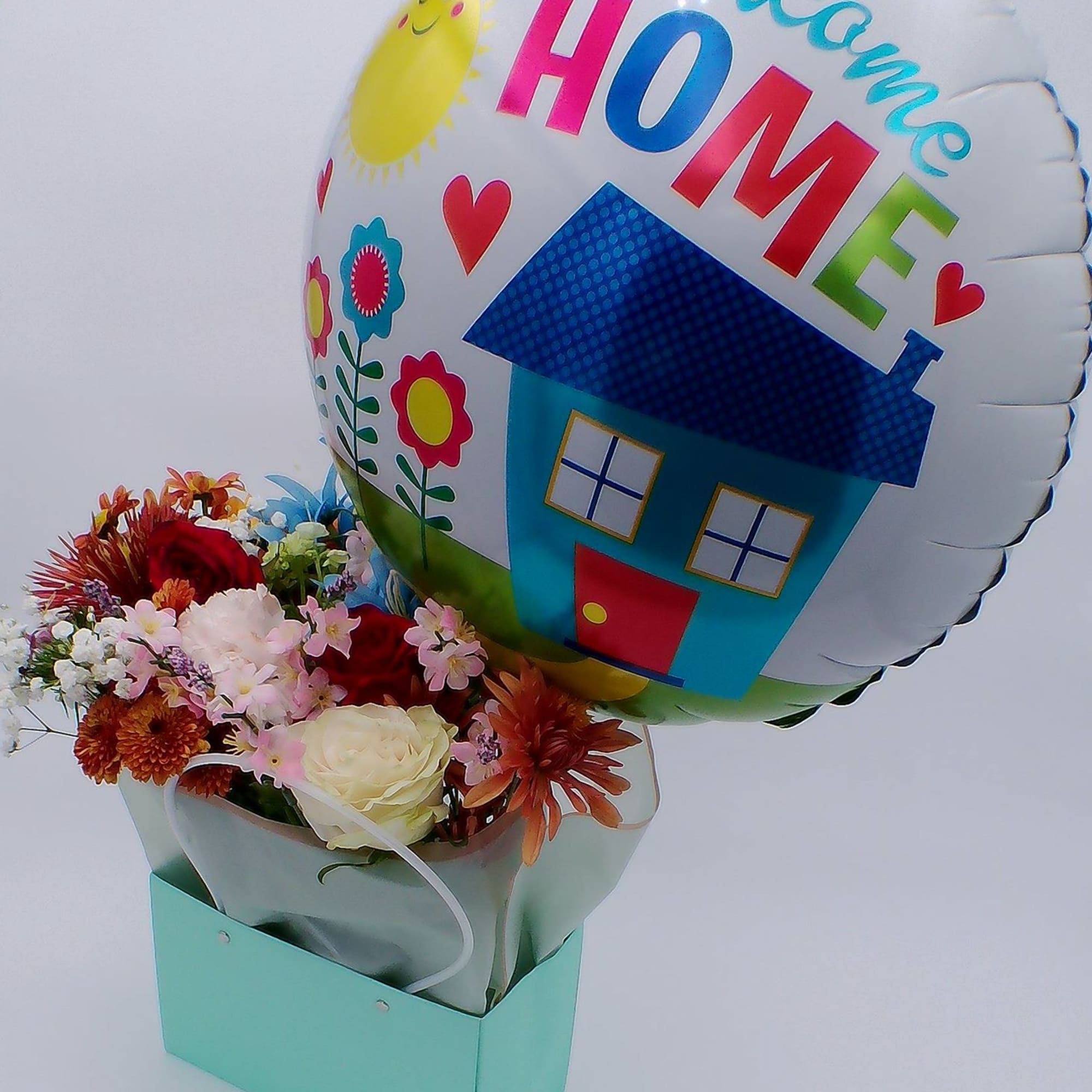 Mixed Fresh Flowers (14&ndash;16 stems): warm and cheerful blend of 6 carnations