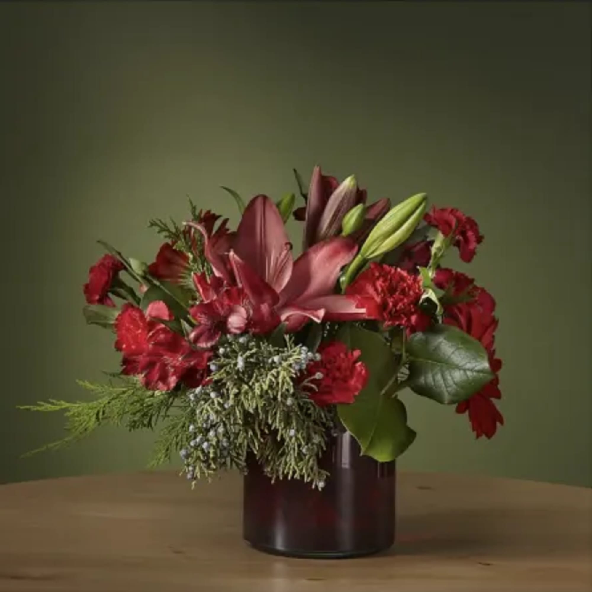 The Cranberry Bouquet Add a touch of sophistication with the jewel tones