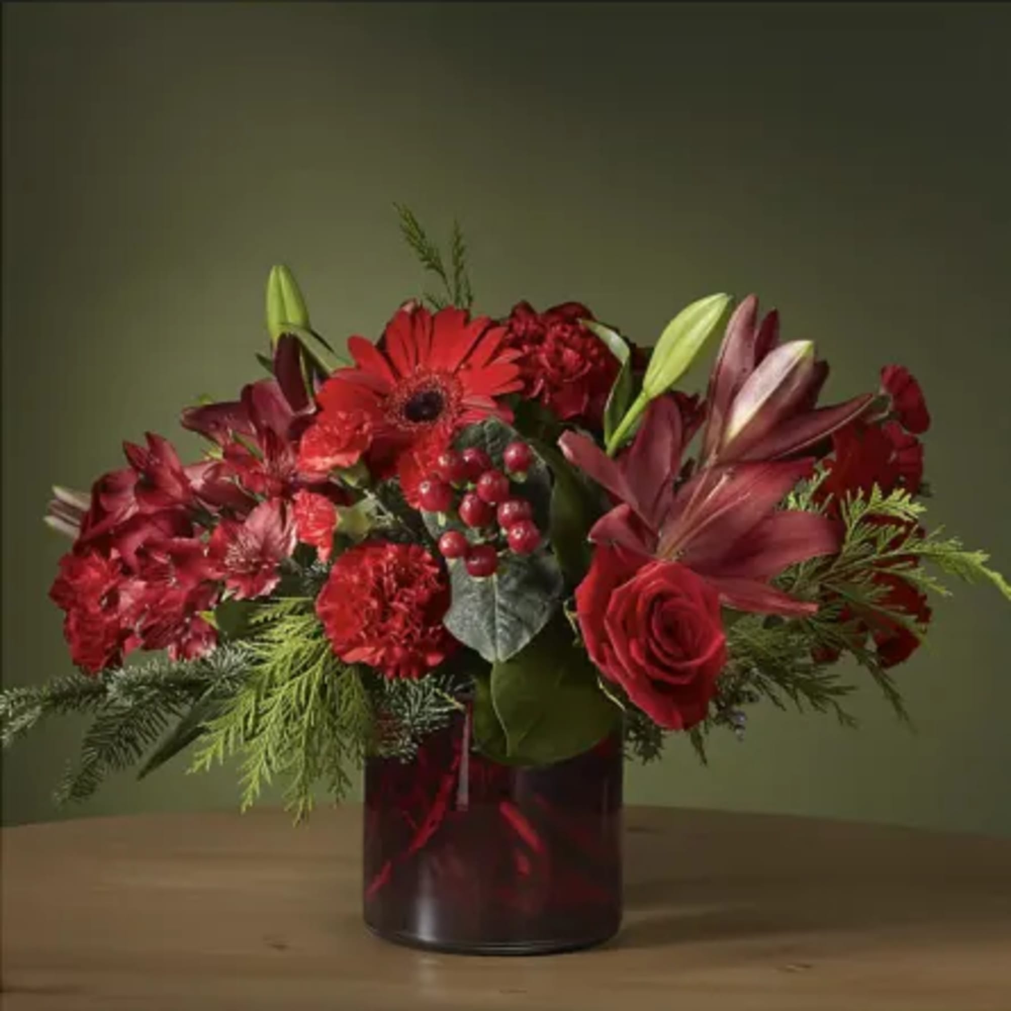 The Cranberry Bouquet Add a touch of sophistication with the jewel tones