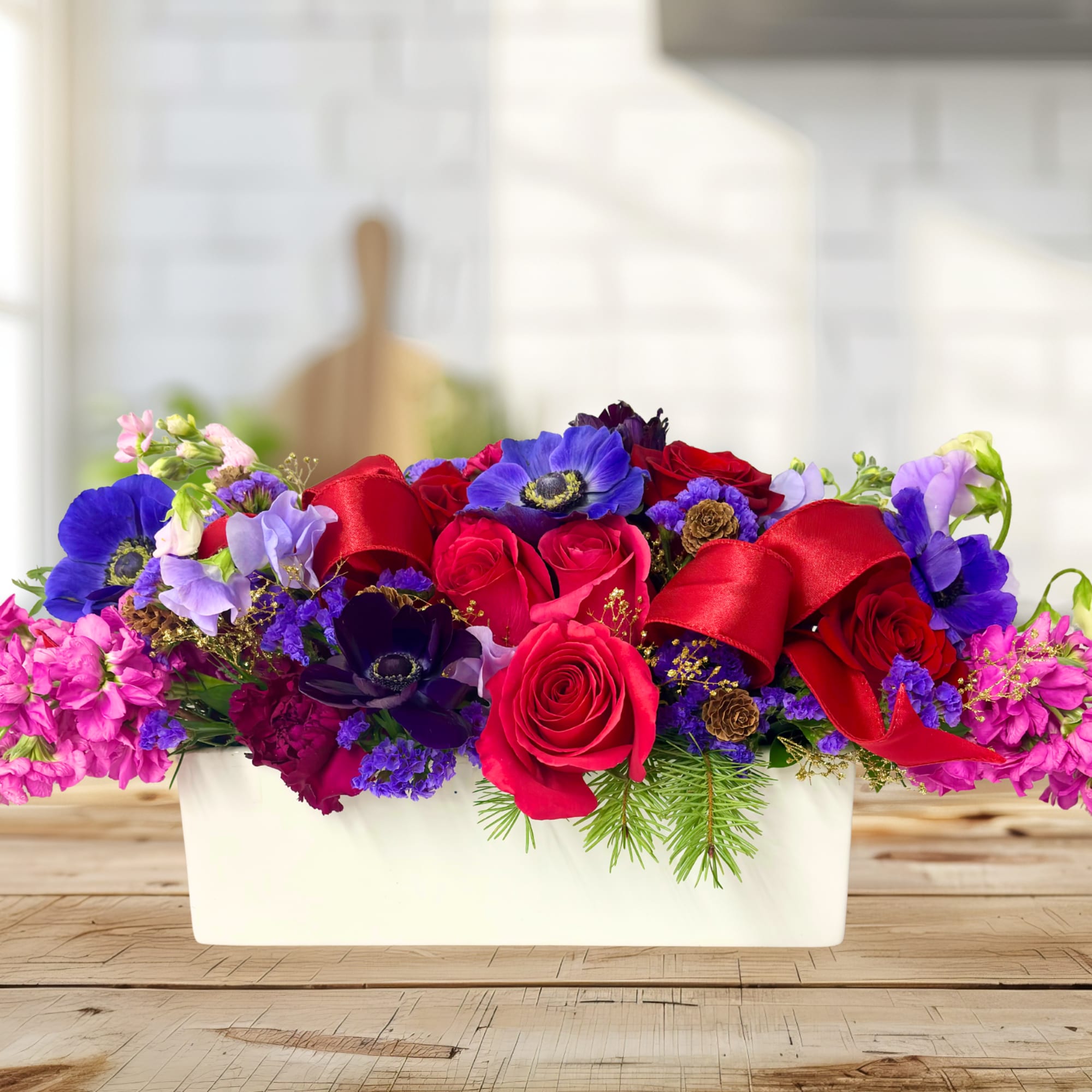 Our luxury Holiday Collection featuring premium lush jewel toned florals is the