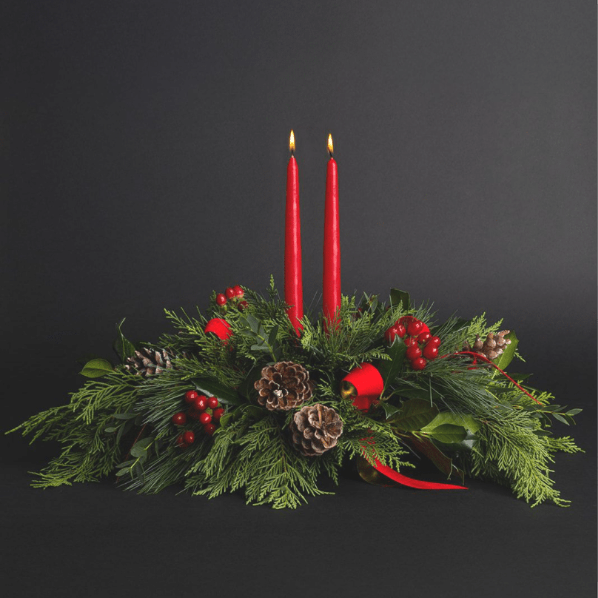 A timeless, yet luxurious design for the holidays -- fresh greens like