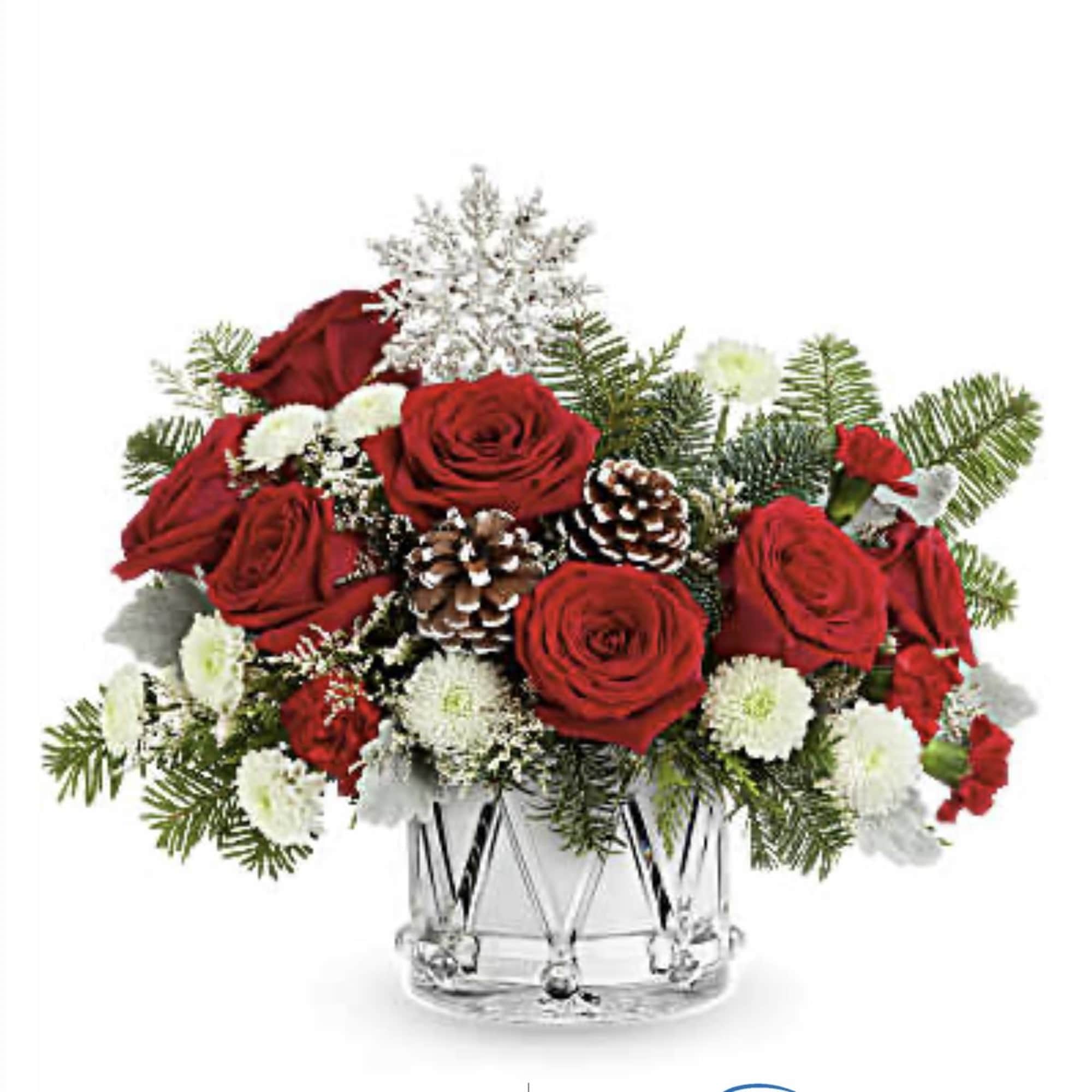 Little Drummer Joy Bouquet marches in the holiday cheer with red roses