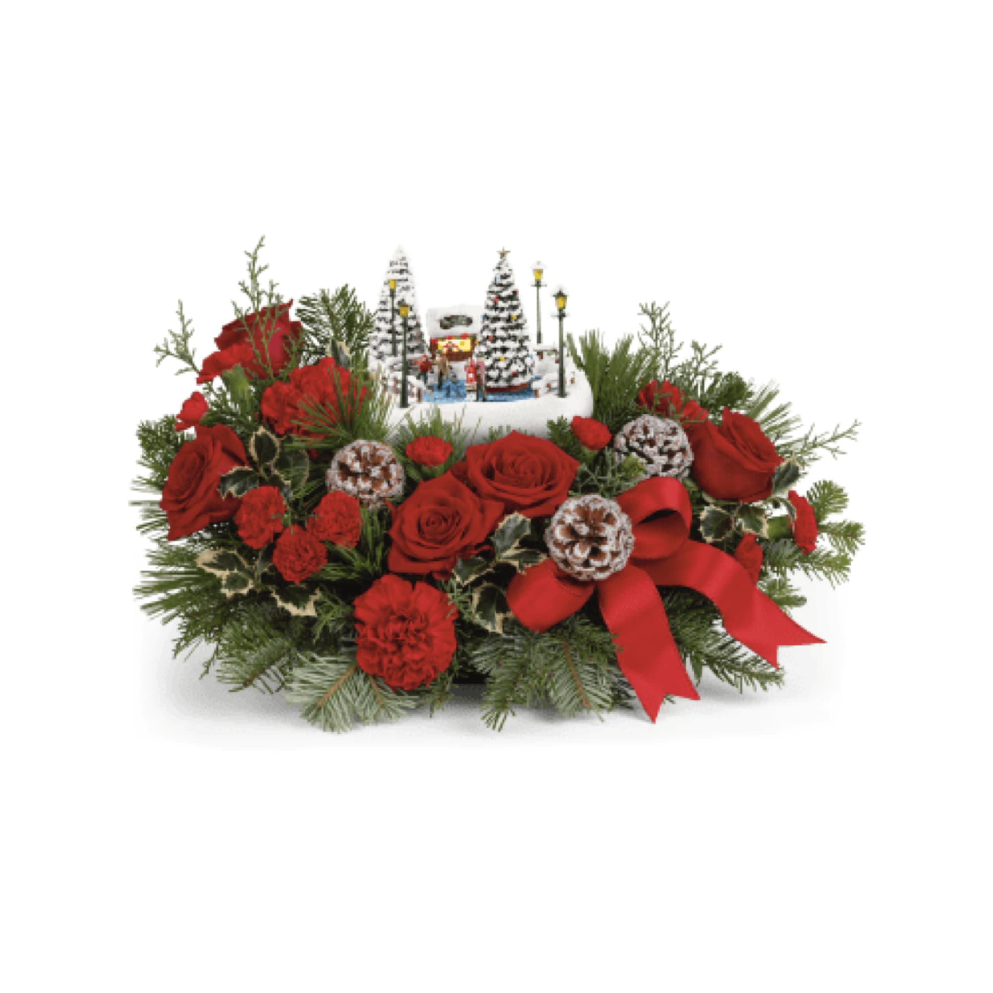 Celebrate the holidays with Thomas Kinkade&#039;s Oh What Fun arrangement. It includes