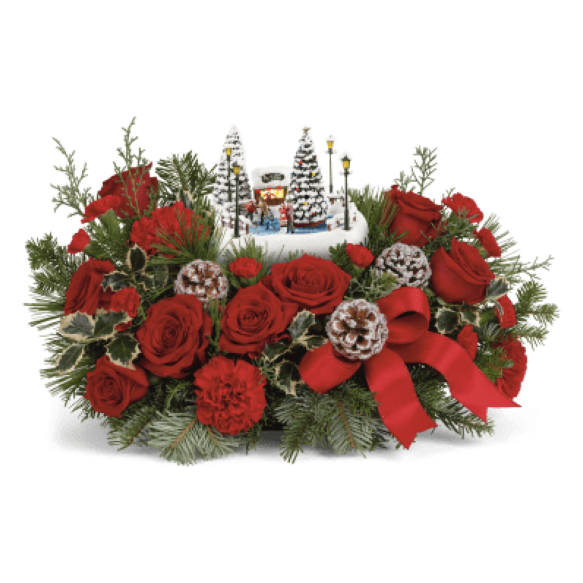 Celebrate the holidays with Thomas Kinkade&#039;s Oh What Fun arrangement. It includes