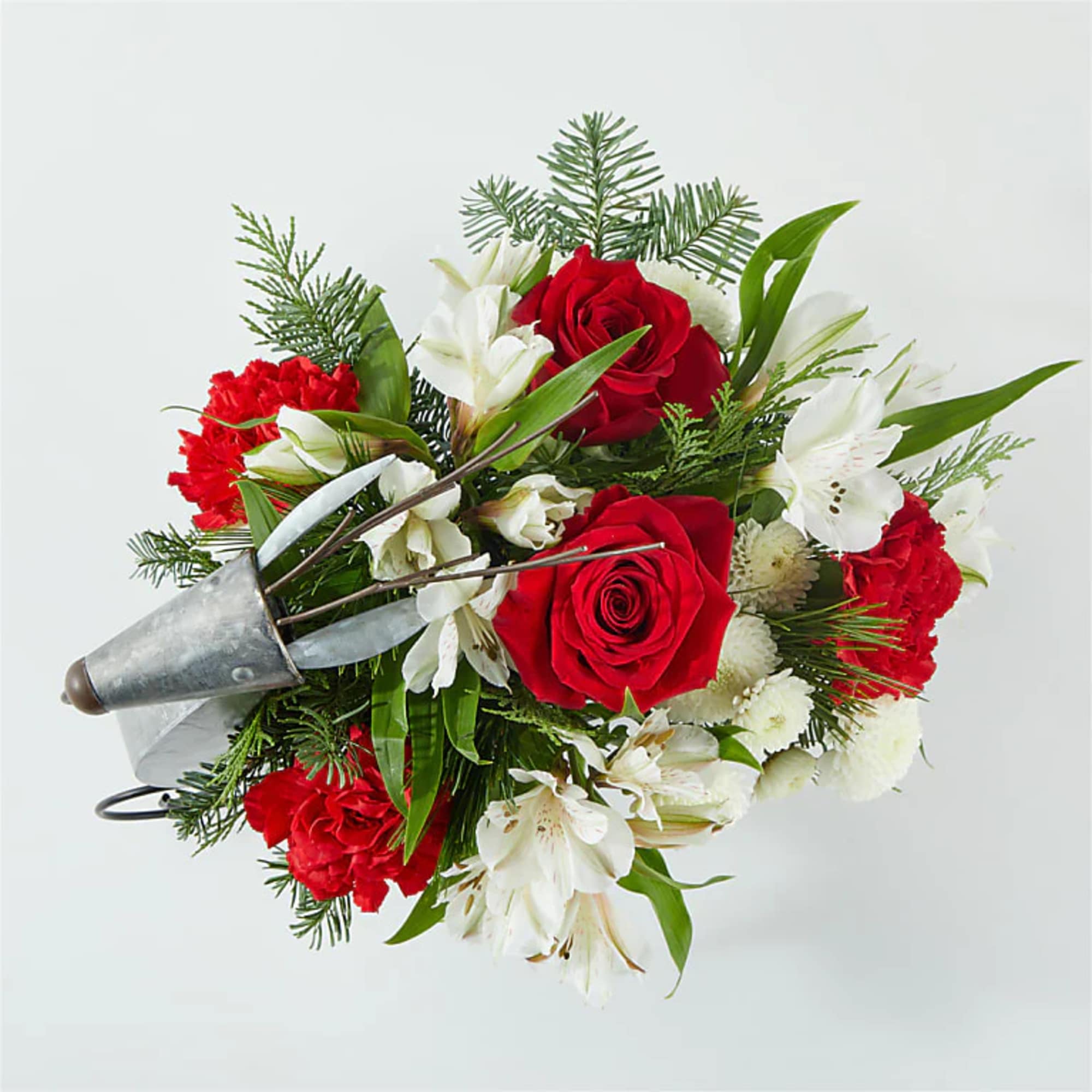 Fly into Christmas Eve with this dashing bouquet designed in a reindeer