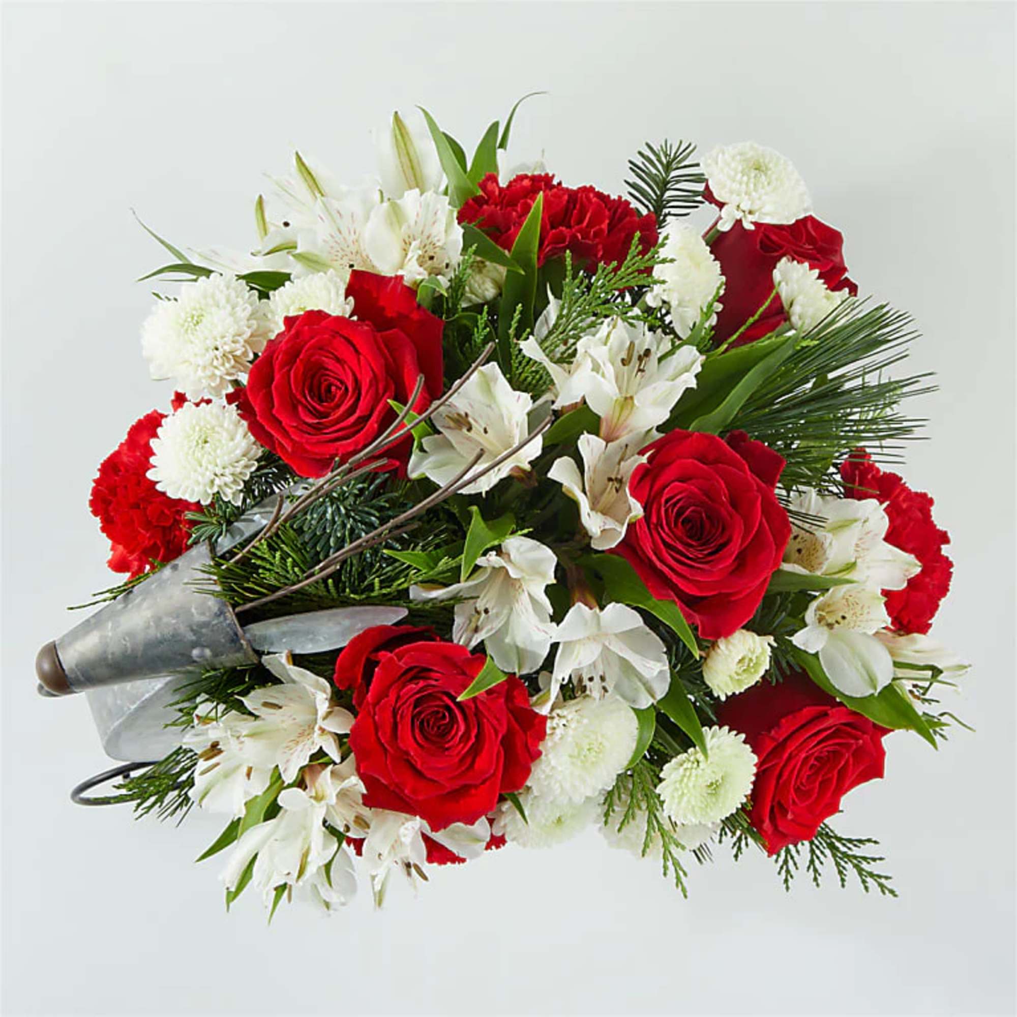 Fly into Christmas Eve with this dashing bouquet designed in a reindeer