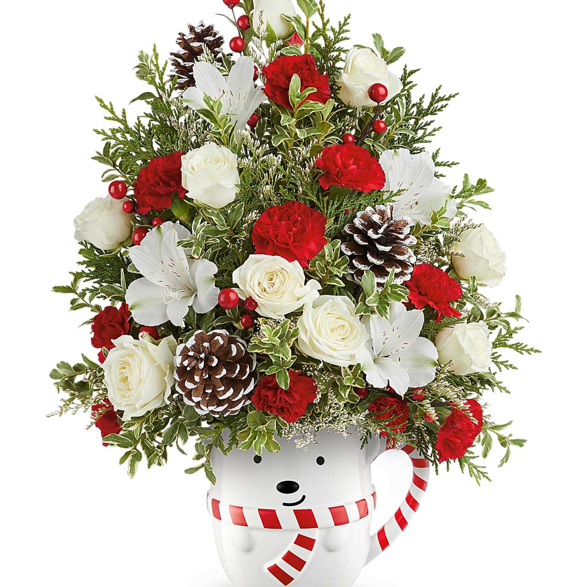 Send A Hug&reg; Snowy Lane Tree is a festive floral Christmas tree