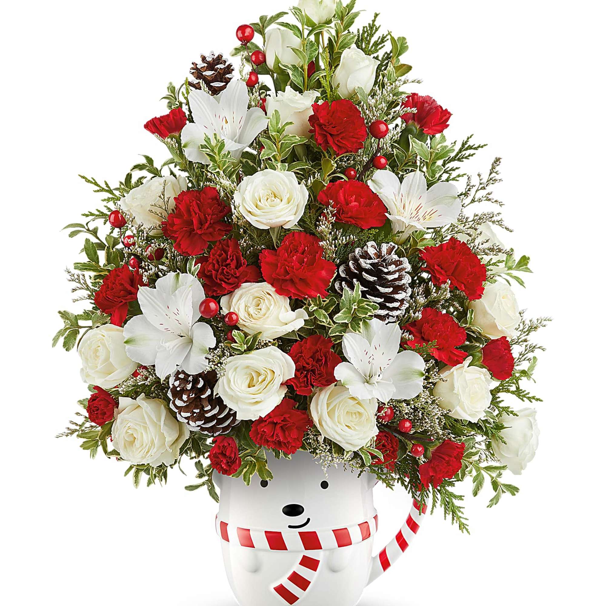 Send A Hug&reg; Snowy Lane Tree is a festive floral Christmas tree