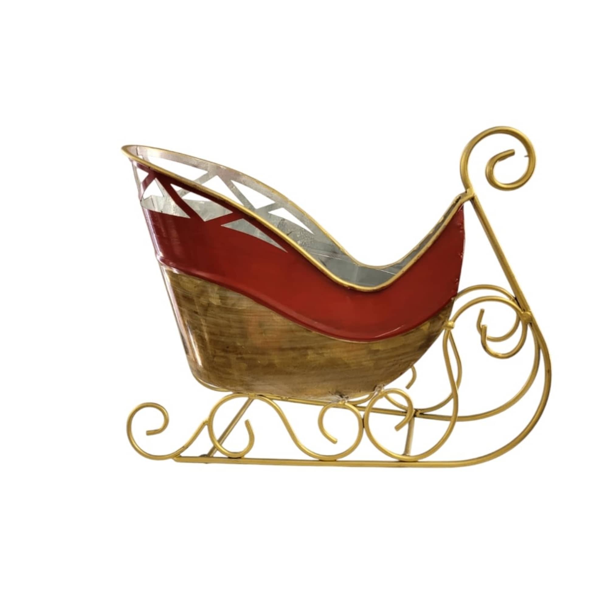 All white flowers with evergreens, accented with gold berries and red balls