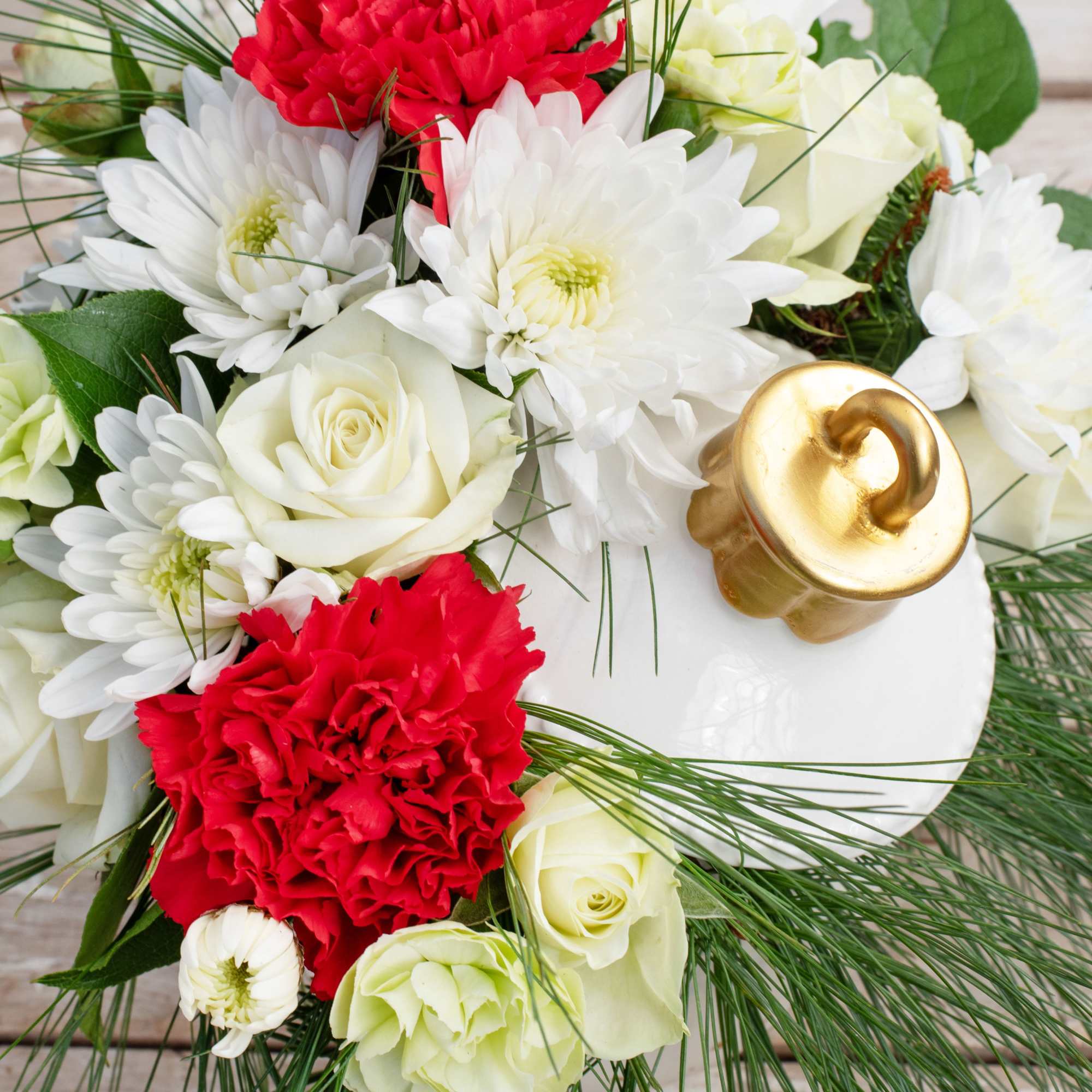 What better way to celebrate the holidays then with this festive arrangement.