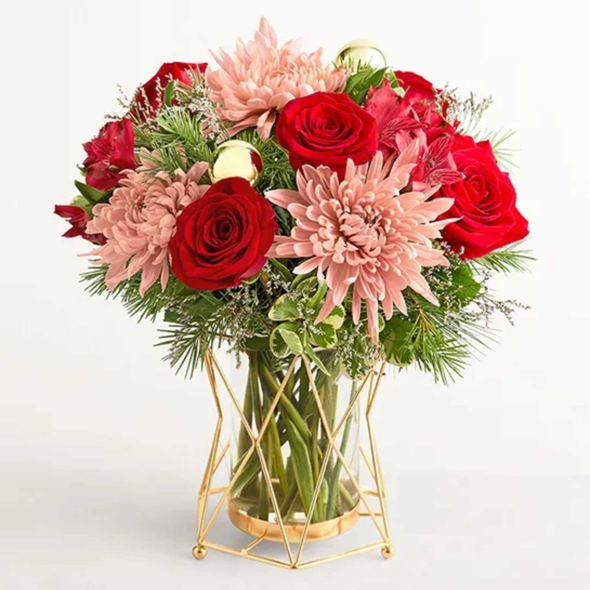 he very definition of merry and bright, this bouquet brings both classic
