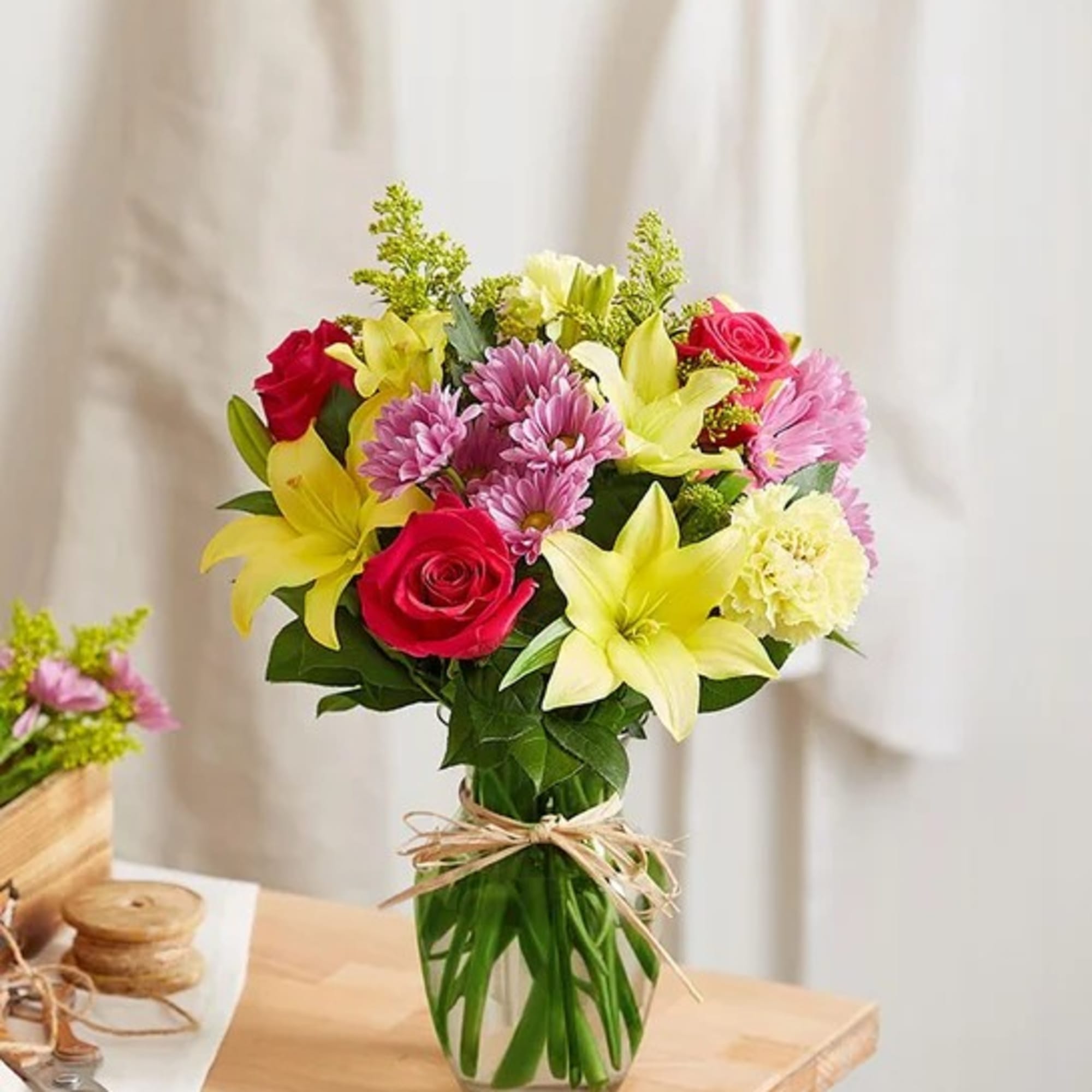 Our best-selling spring bouquet is inspired by the traditional, hand-tied arrangements found