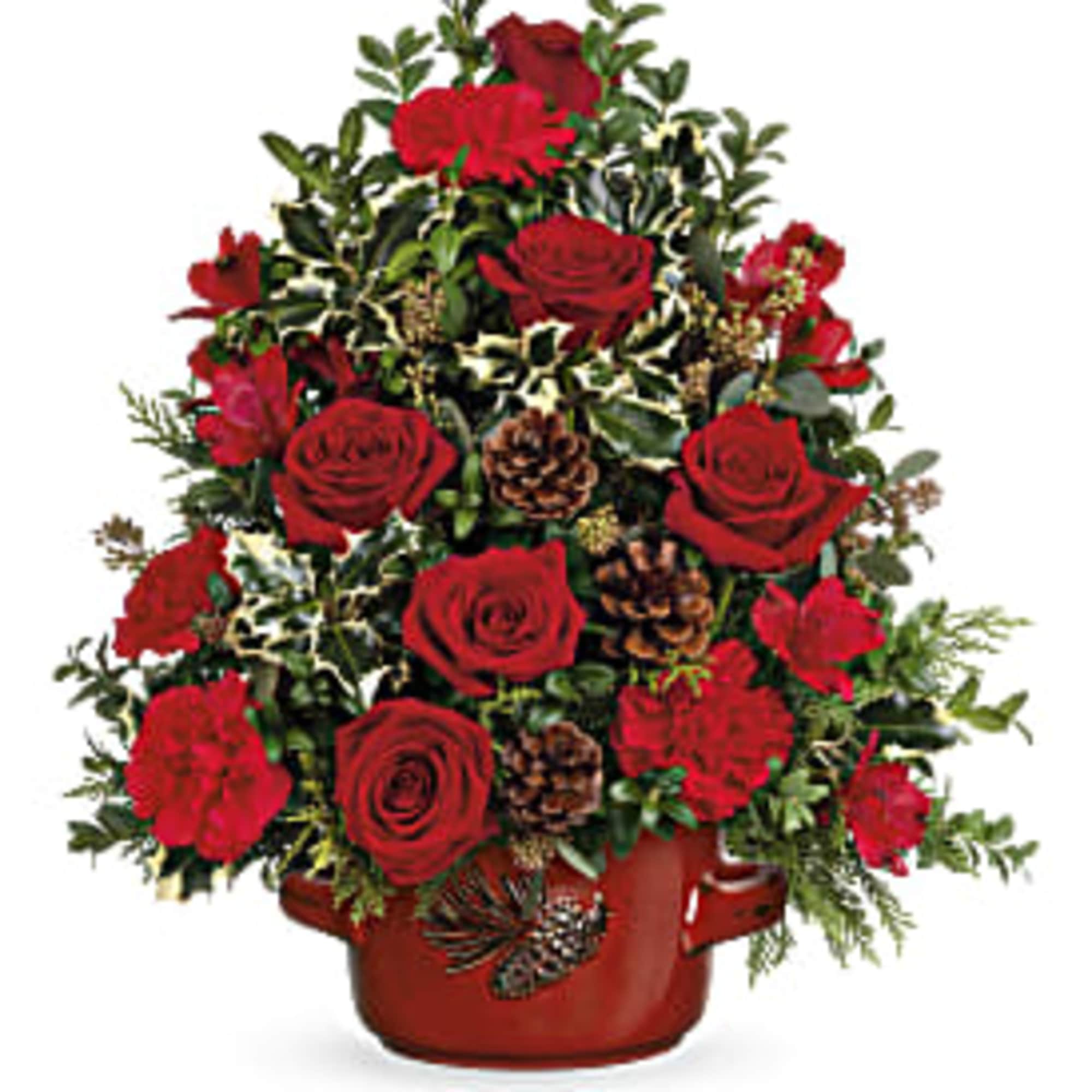 Nothing&#039;s more festive than a vintage stoneware serving dish topped with a