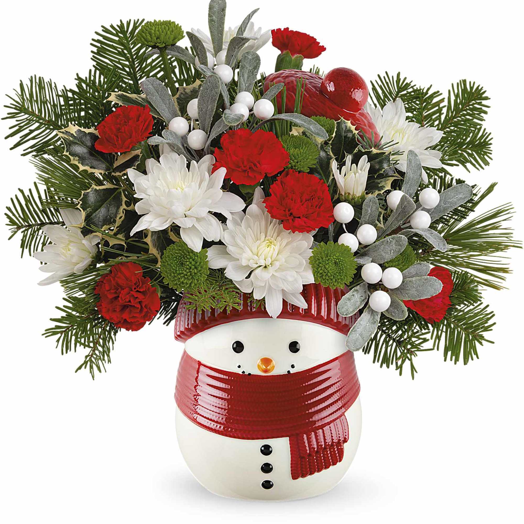Whether it&#039;s filled with festive Christmas flowers or sweet treats, this cheerful