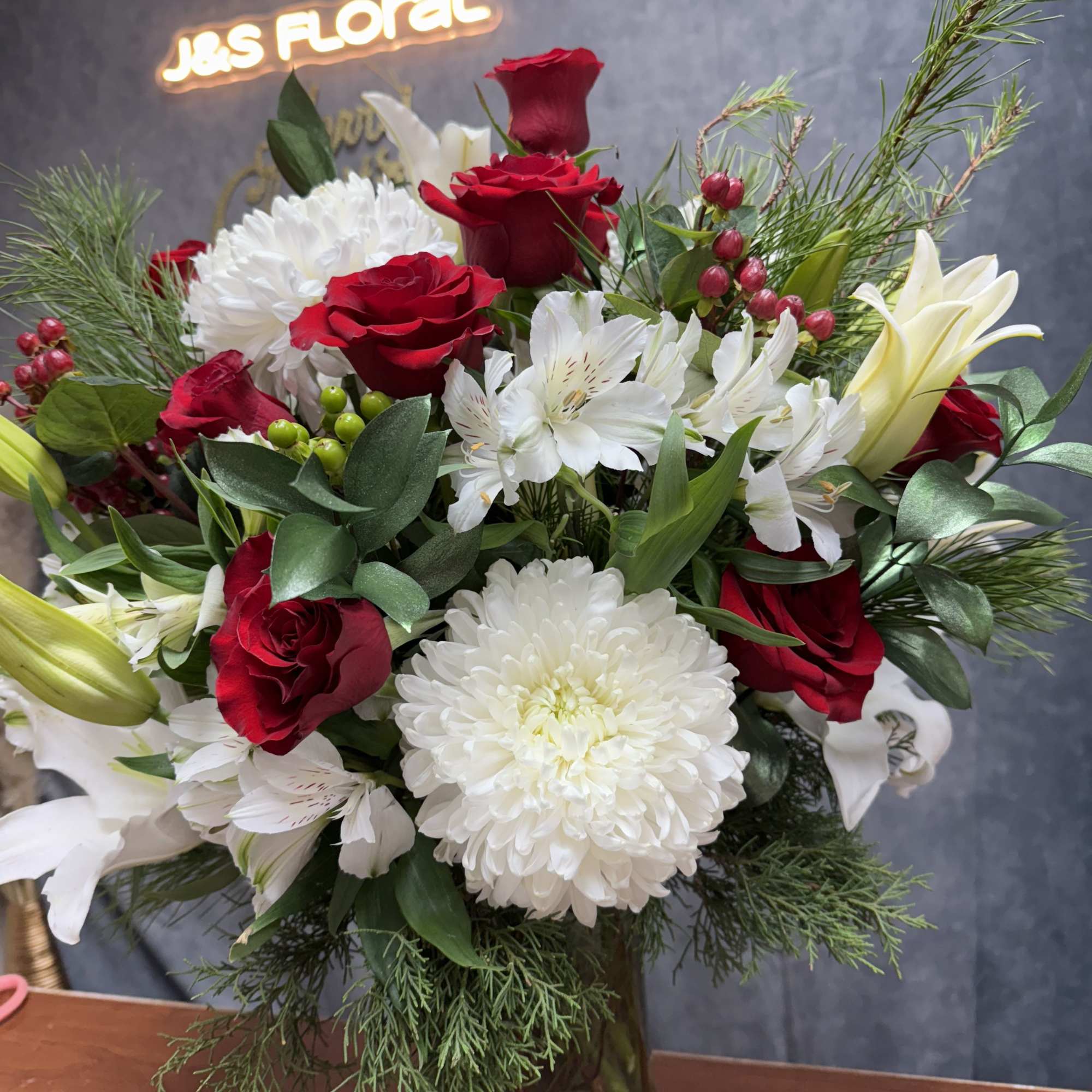 Celebrate the season with the timeless beauty of Winterberry whispers florals! J&amp;S