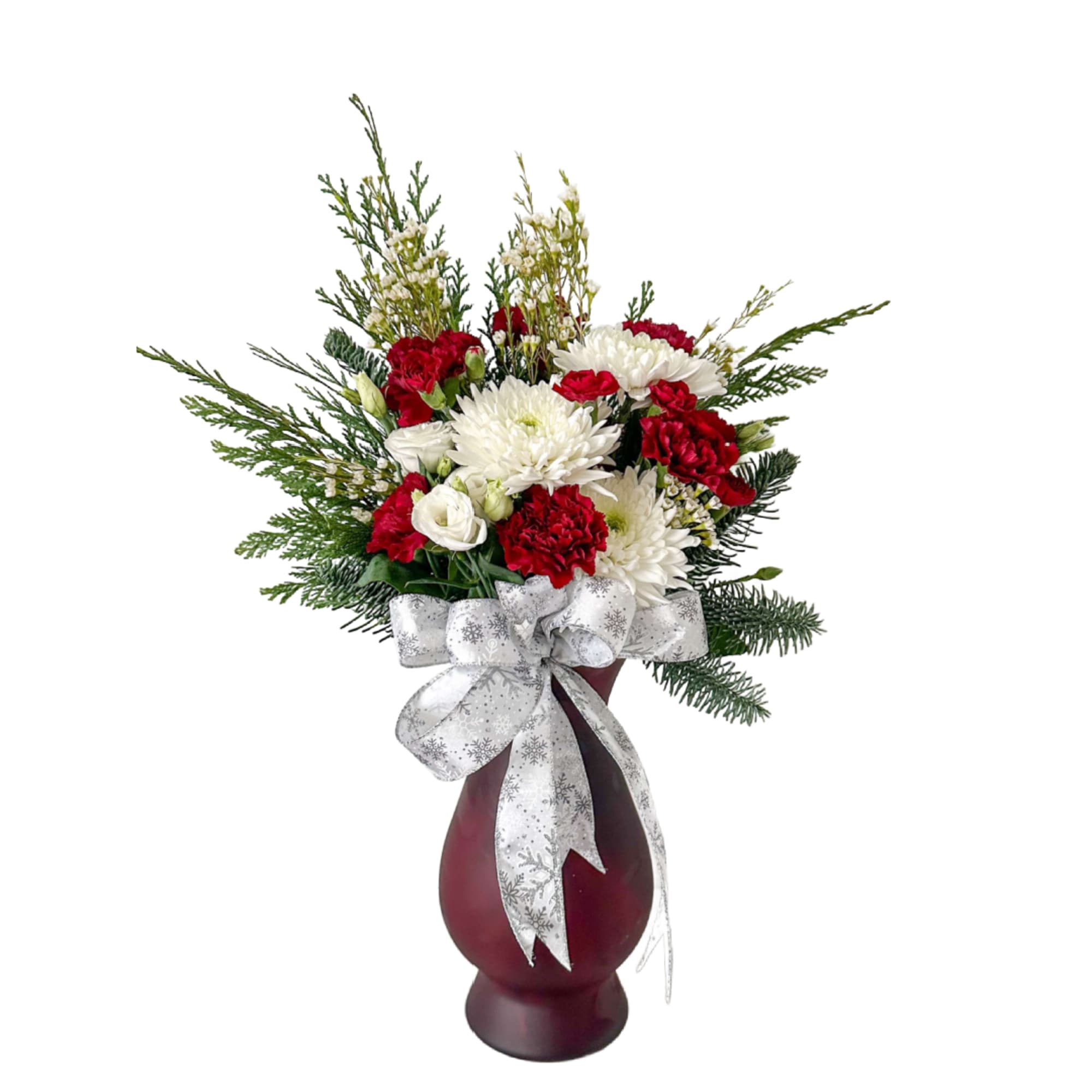 This tall elegant red and white piece is a great way to