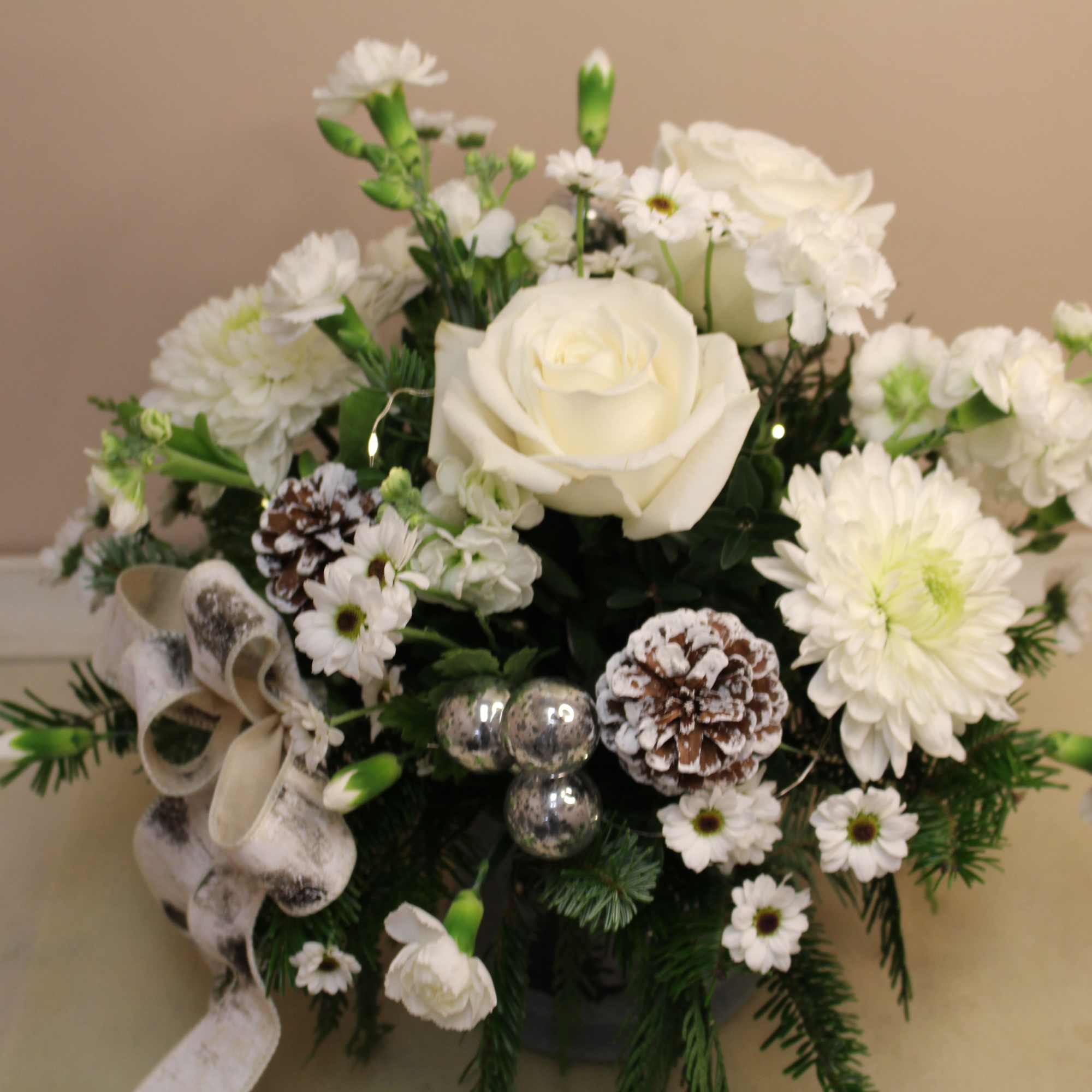 I light up!   beautiful holiday arrangement filled with the love