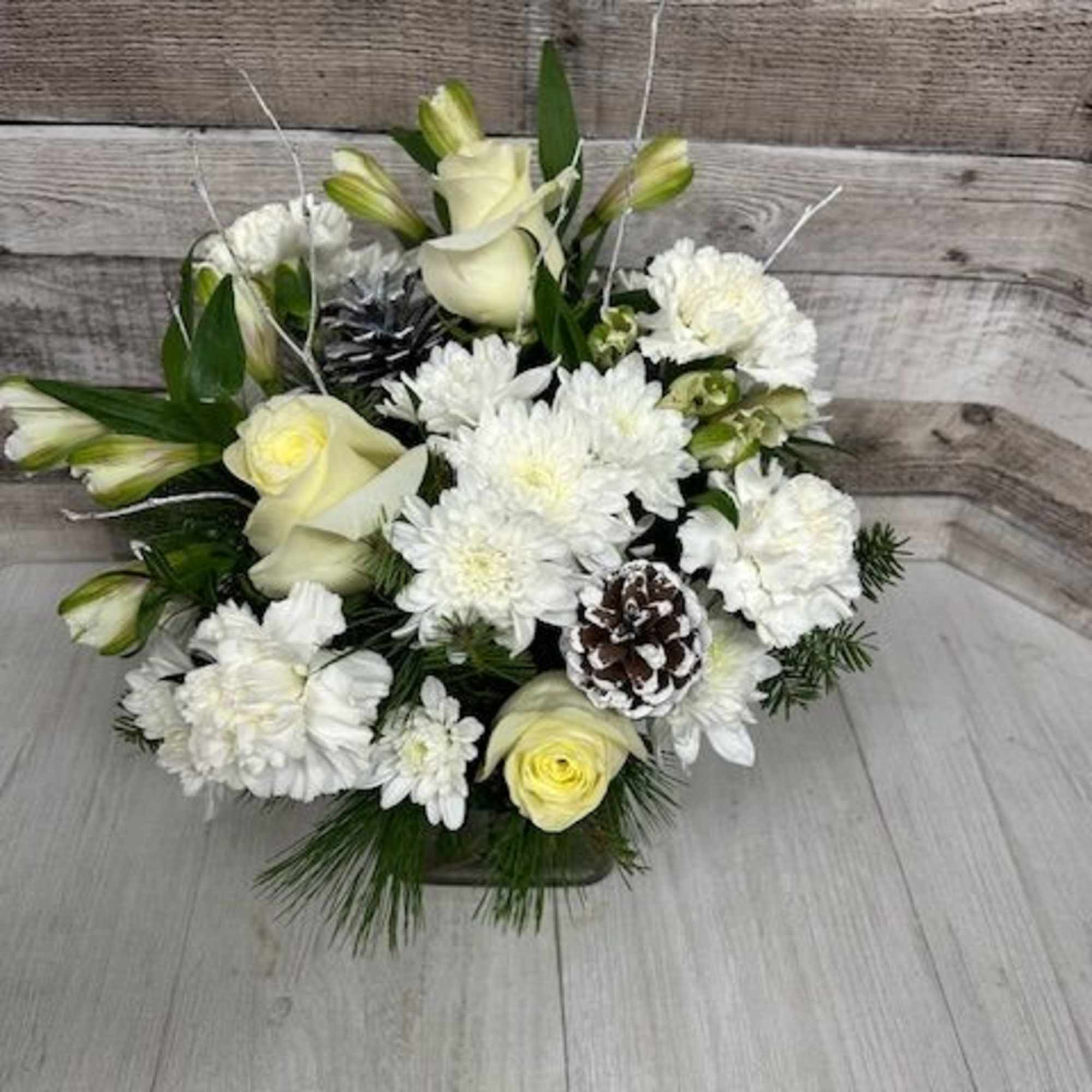 A serene celebration of winter&rsquo;s beauty, White Christmas features an elegant gathering