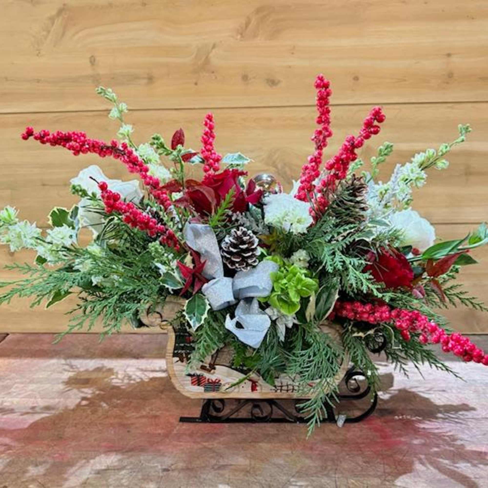 Come take a trip through the winter wonderland with this beautiful Sleigh