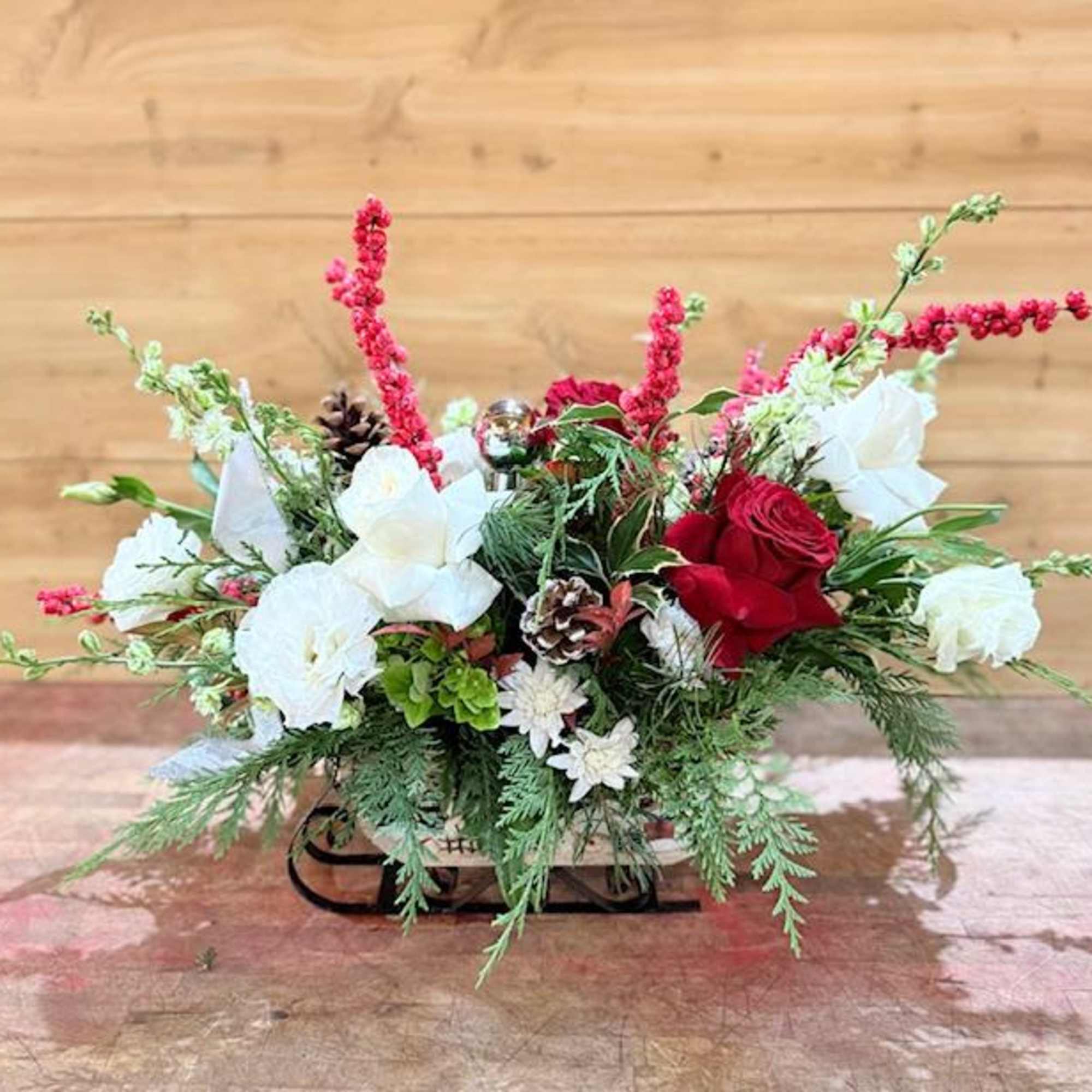 Come take a trip through the winter wonderland with this beautiful Sleigh