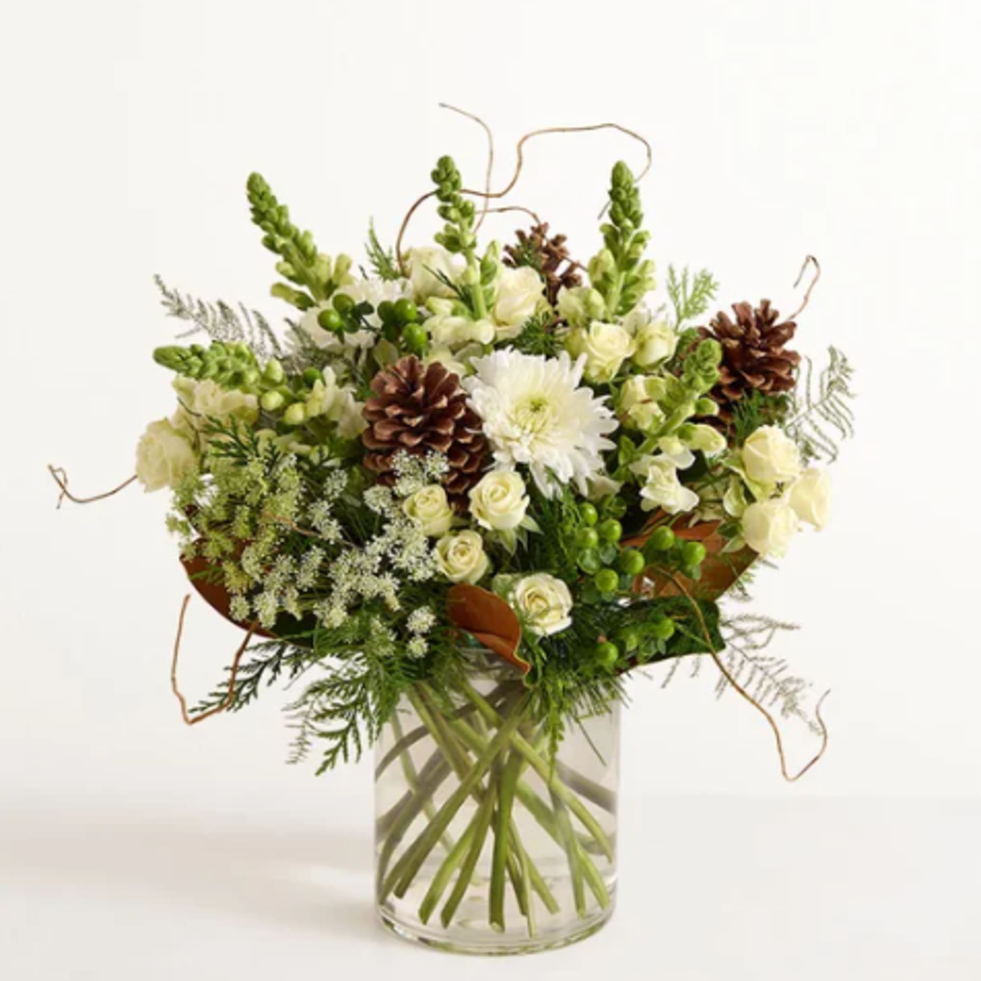 The beauty of the Rocky Mountains woodlands inspired this quietly luxurious arrangement.