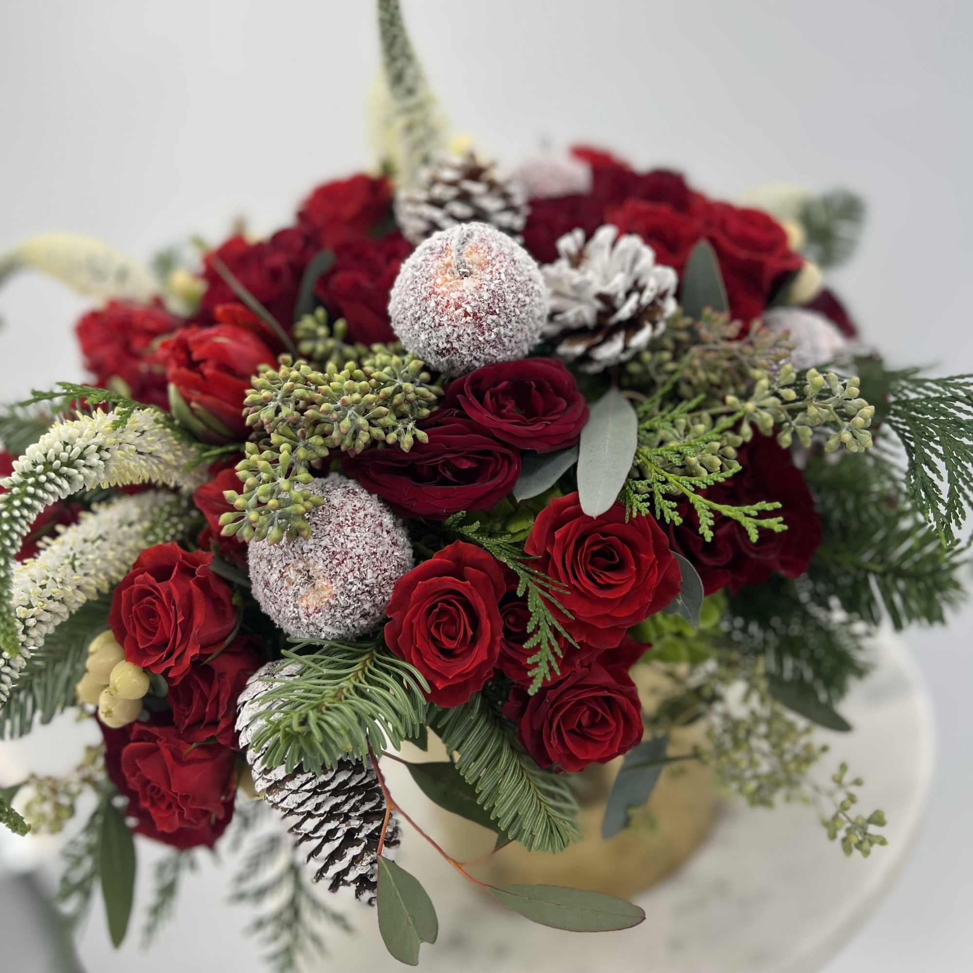 Beautiful Christmas arrangement in a vase 