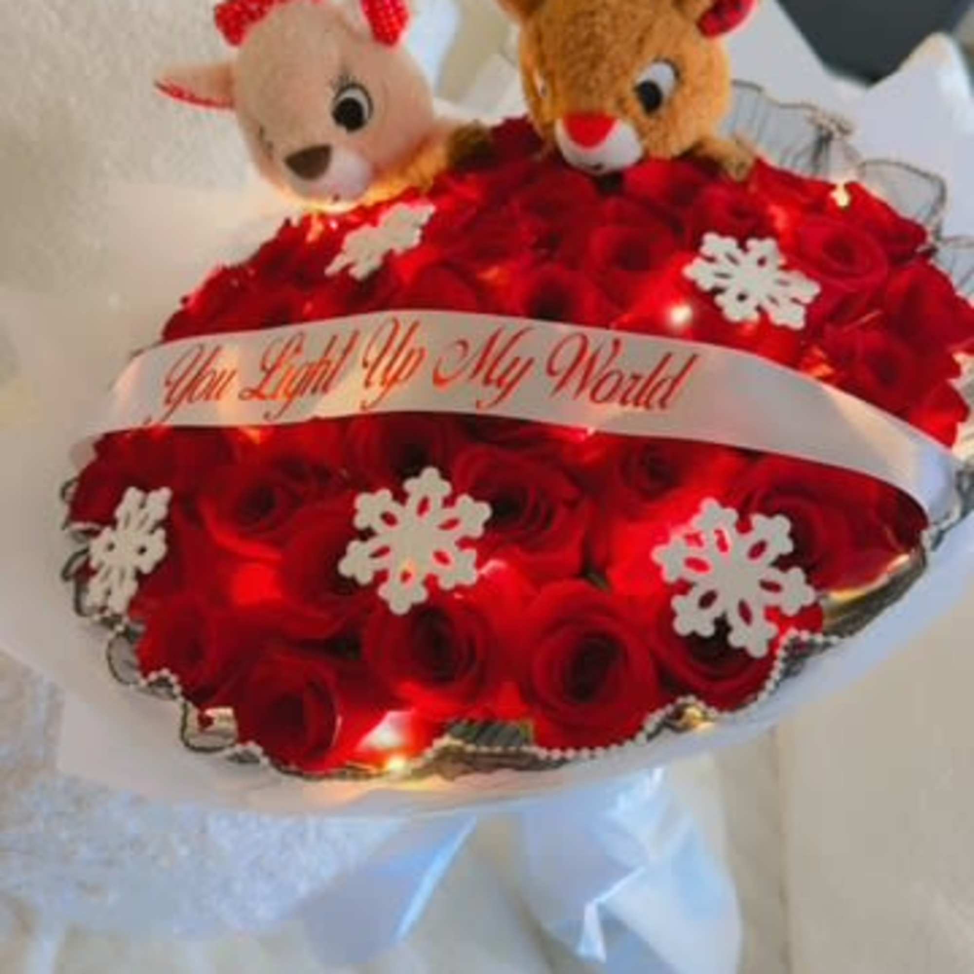 Celebrate the beauty of the season with our Christmas Love Bouquet, handcrafted