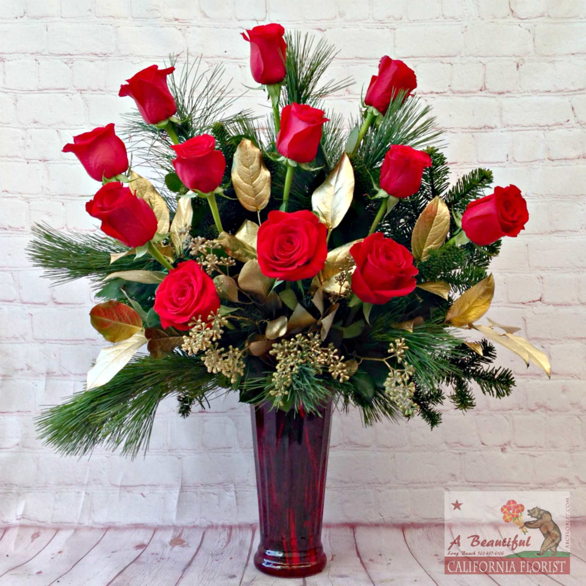 The season of Love in roses, one dozen (pictured). Also available in