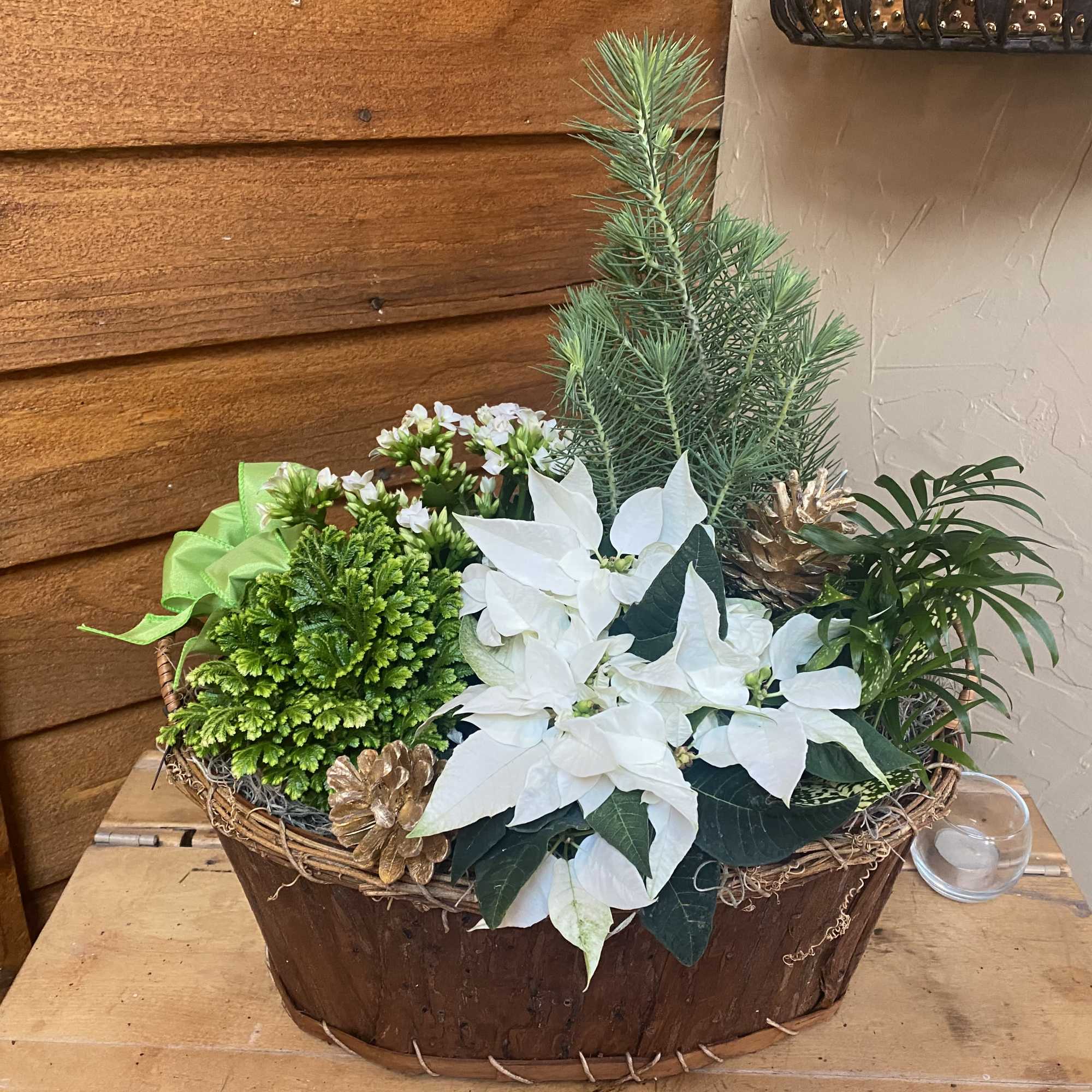 A fresh fragrant variety of flowering and green plants are featured in