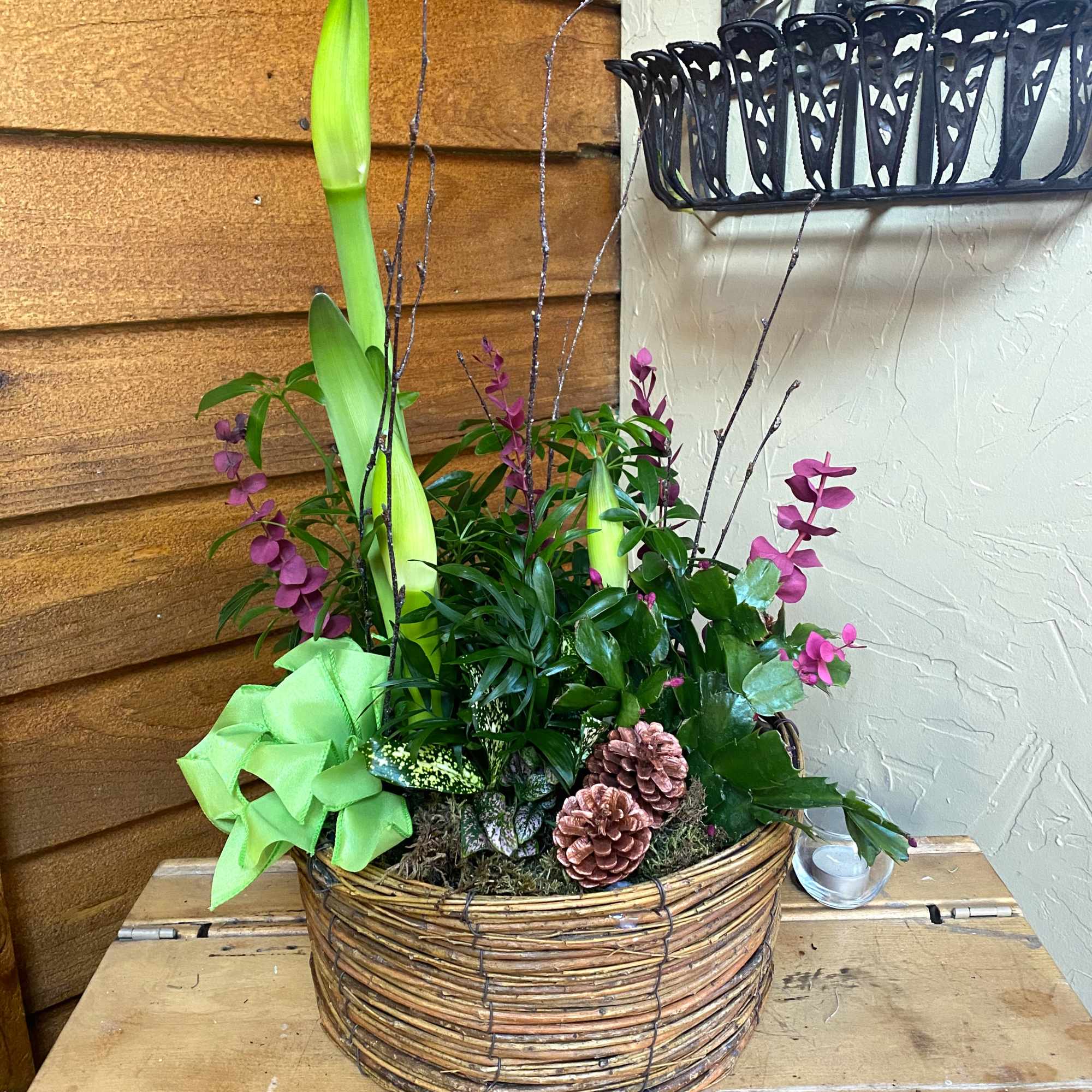 A fresh fragrant variety of flowering and green plants are featured in