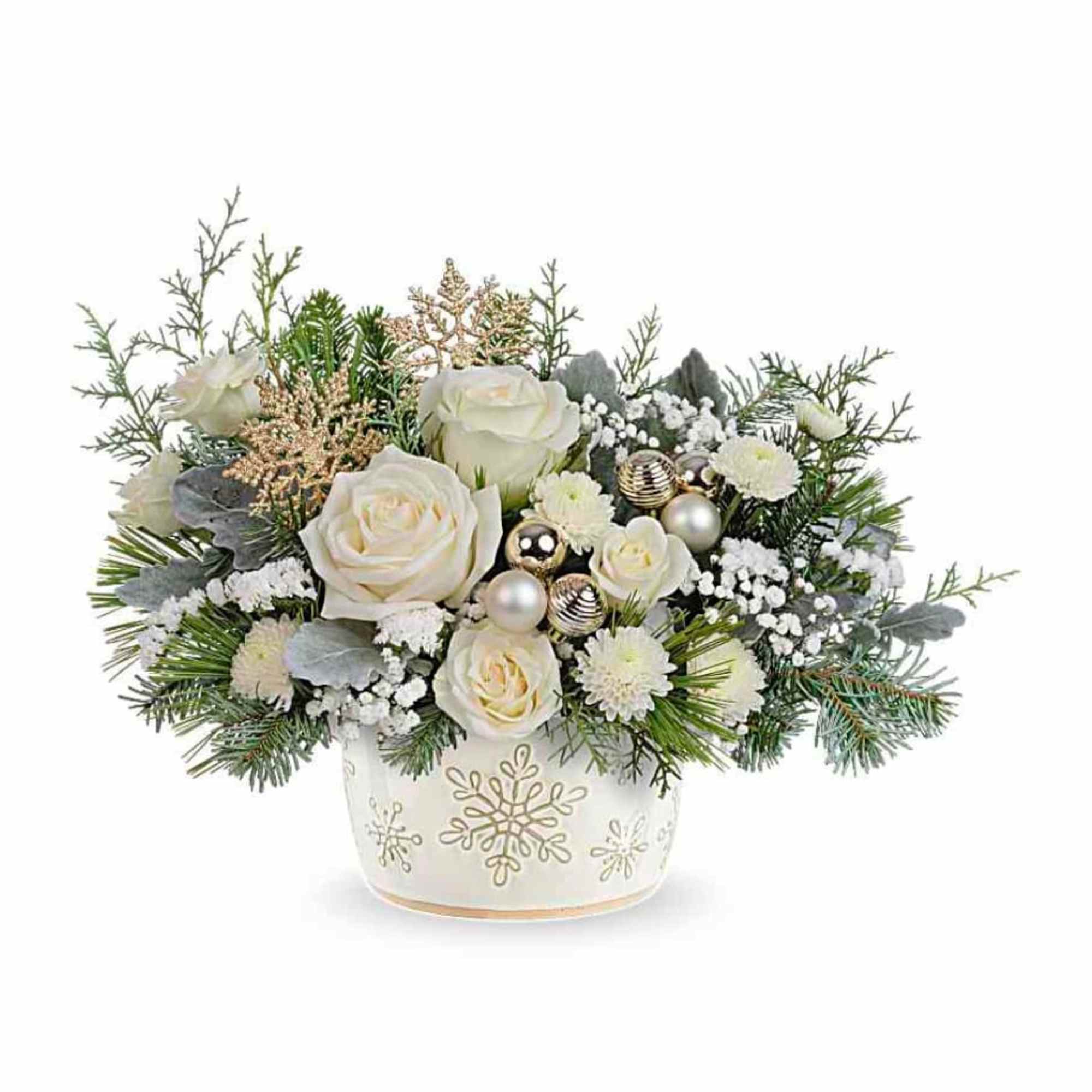 Create unforgettable holiday memories with this special delivery of classic Christmas roses