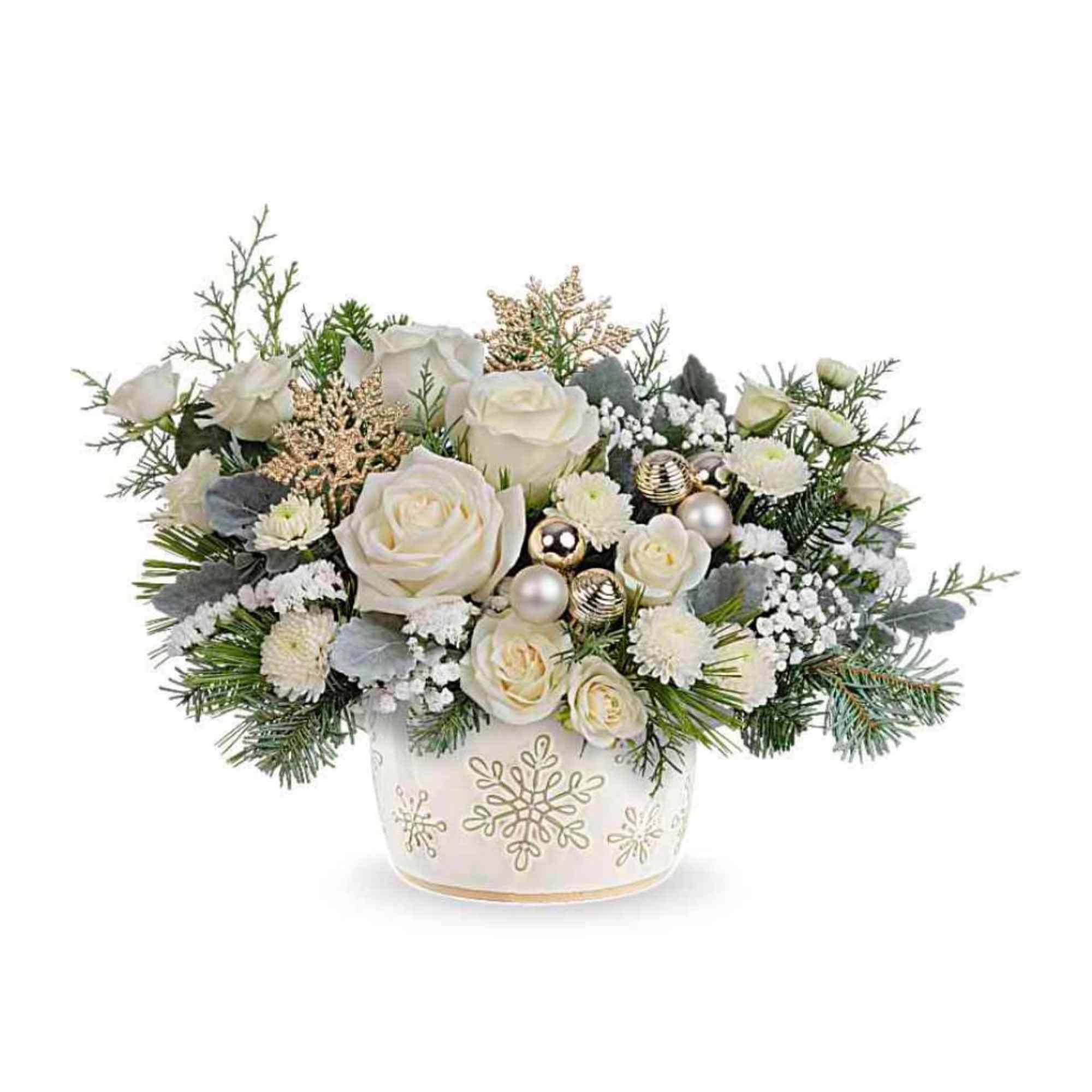 Create unforgettable holiday memories with this special delivery of classic Christmas roses