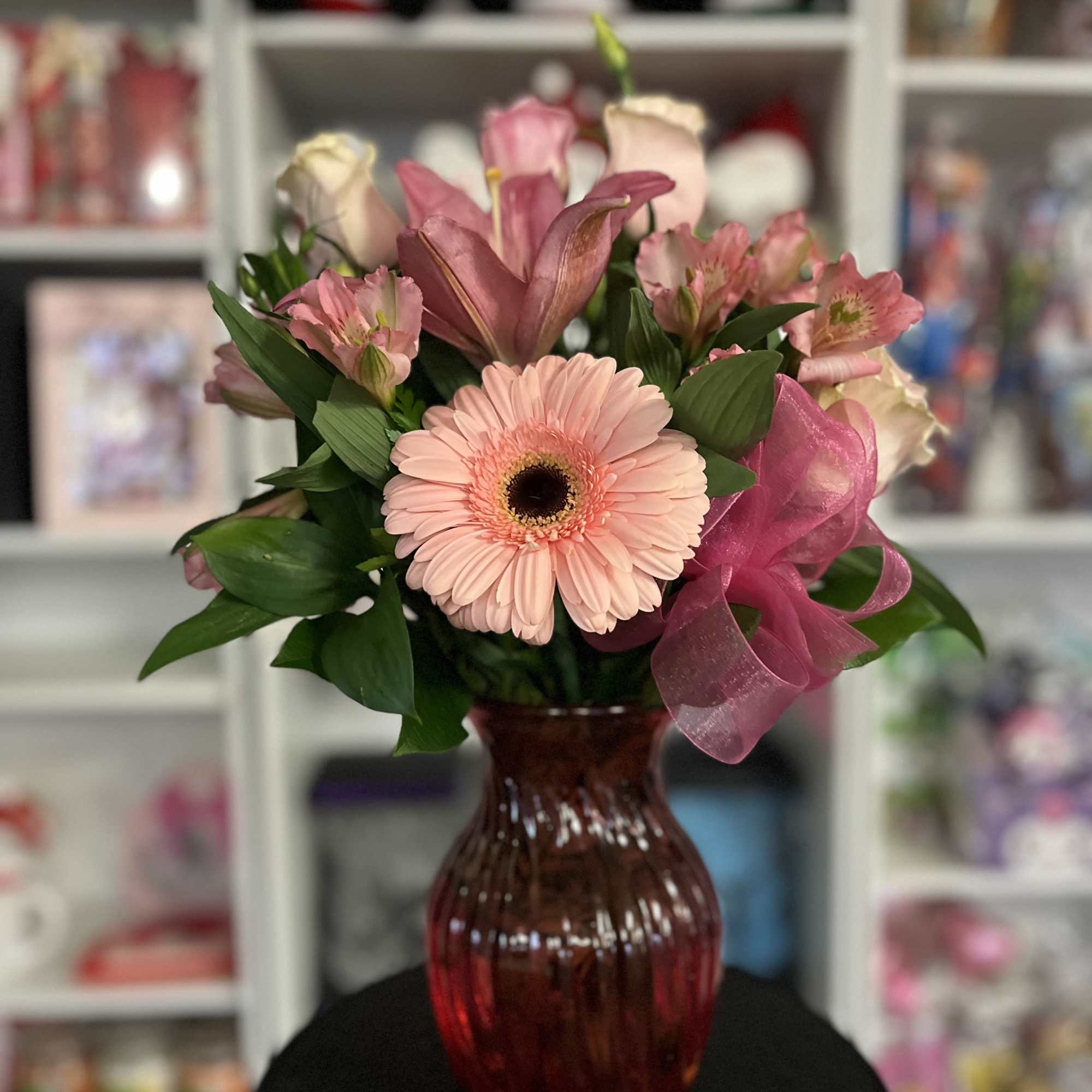 fresh flowers in vase 