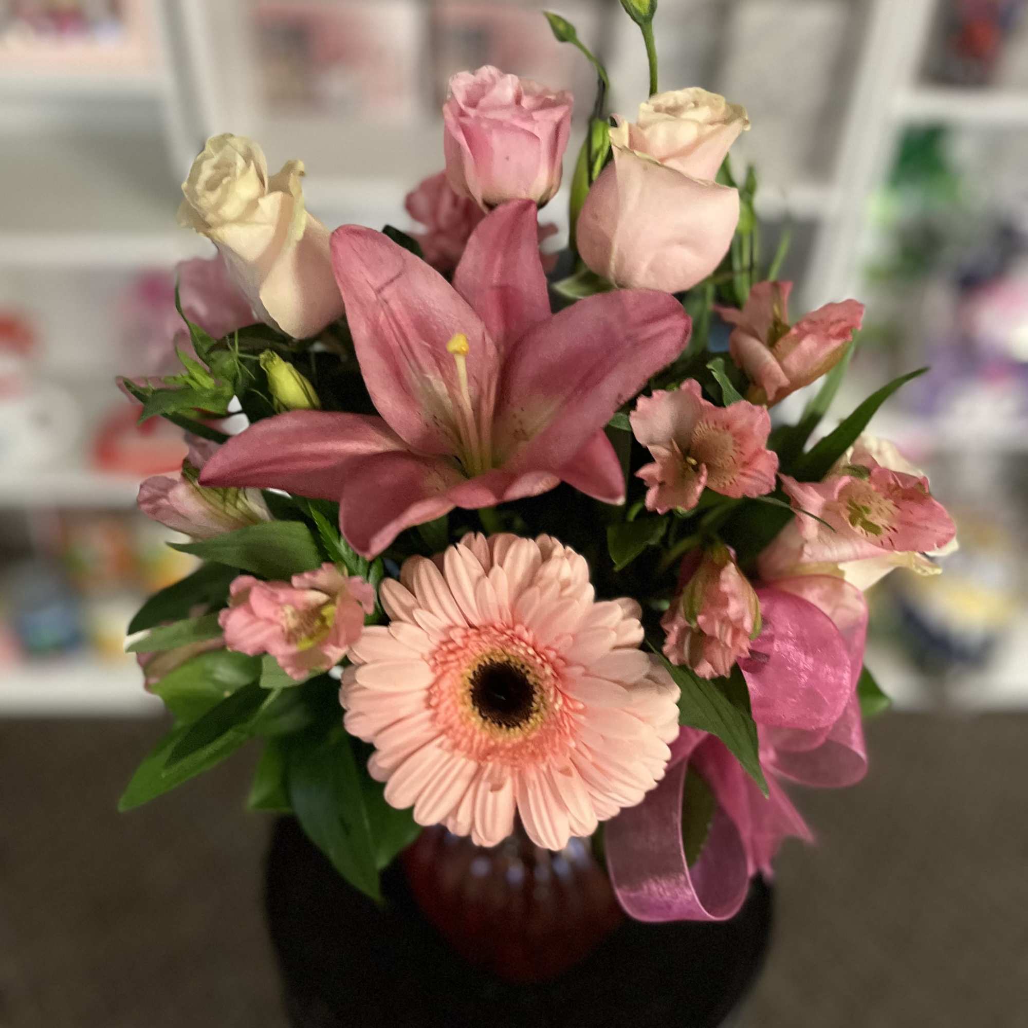 fresh flowers in vase 
