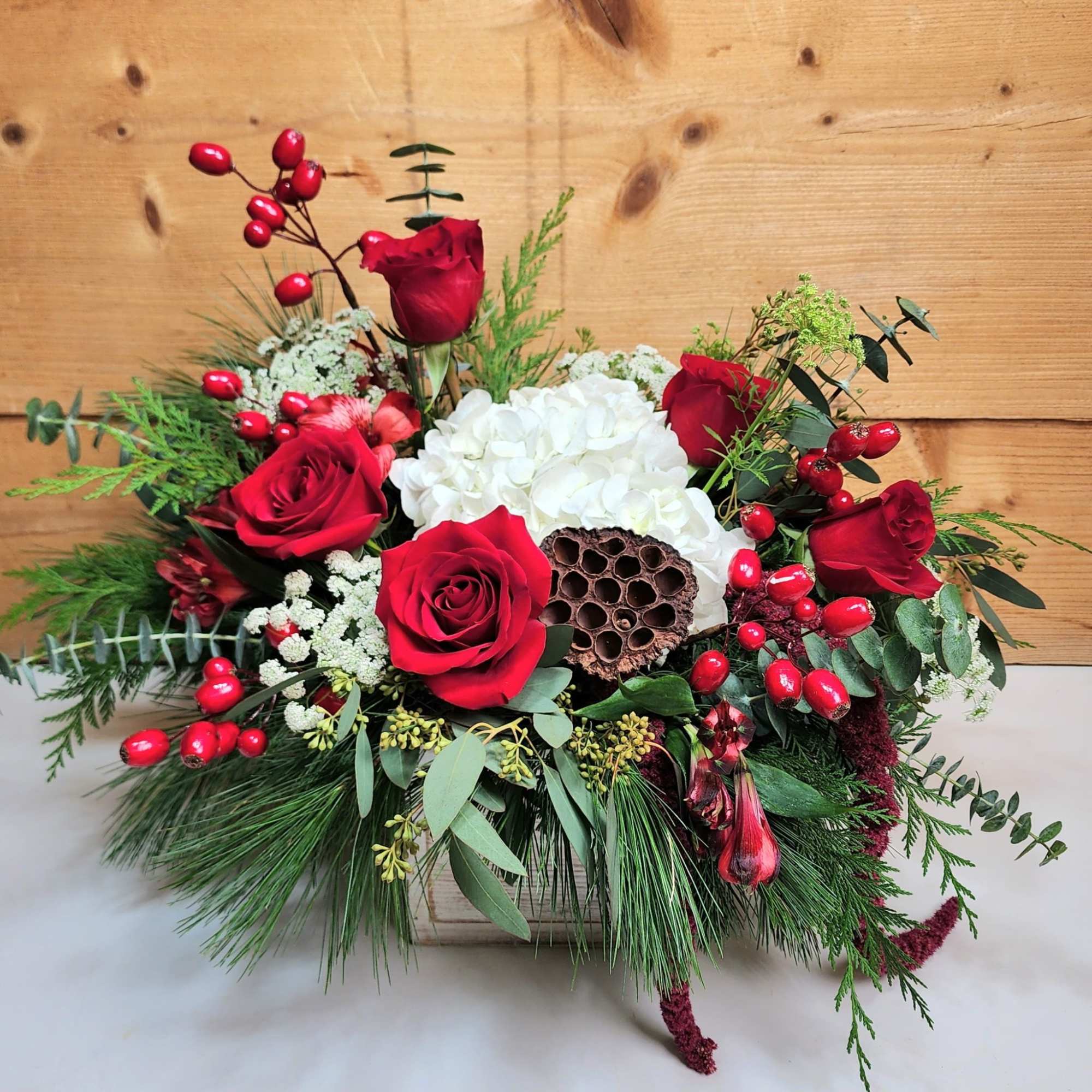 Ruby Winter Blooms is the holiday elegance you&#039;ve been looking for! This