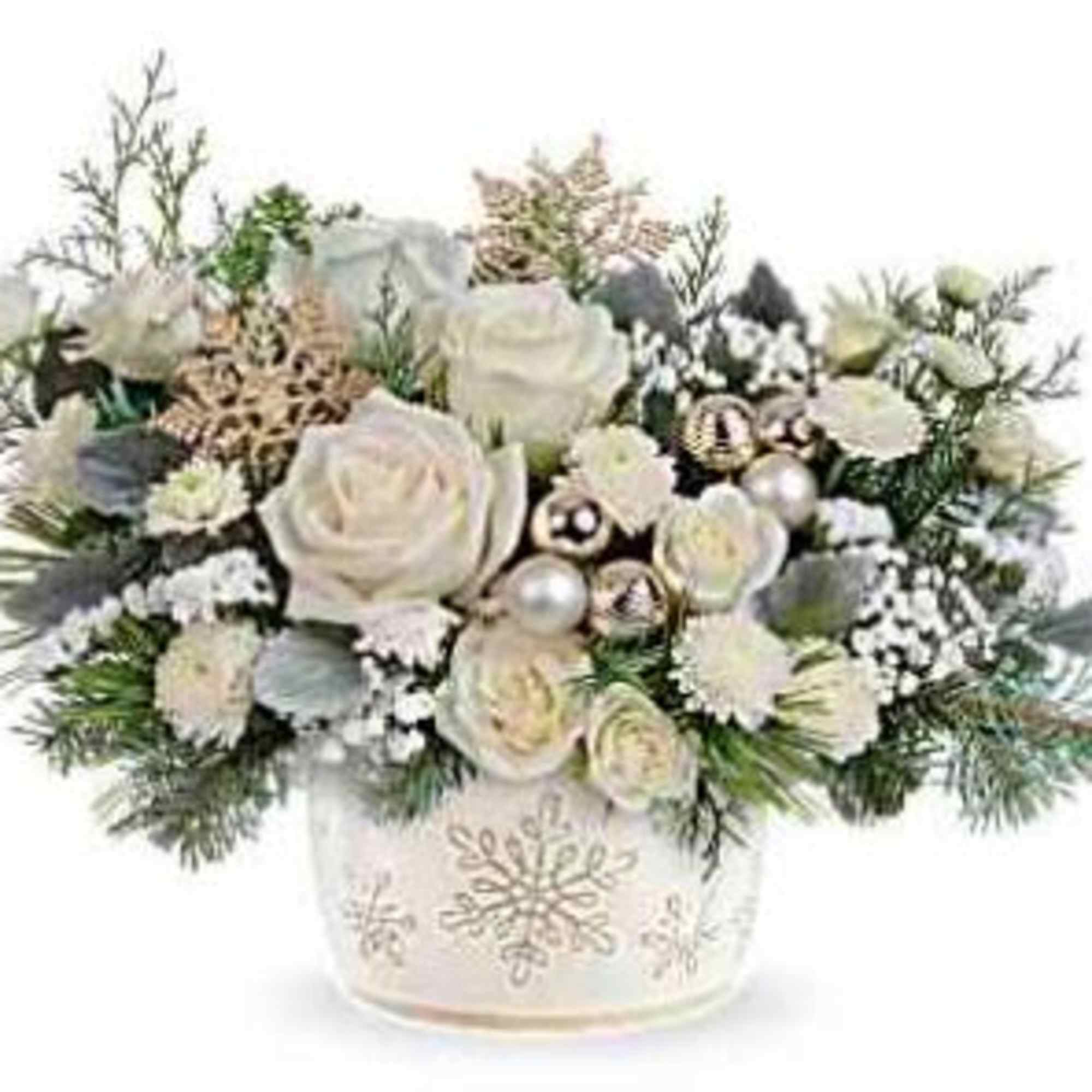 Create unforgettable holiday memories with this special delivery of classic Christmas roses