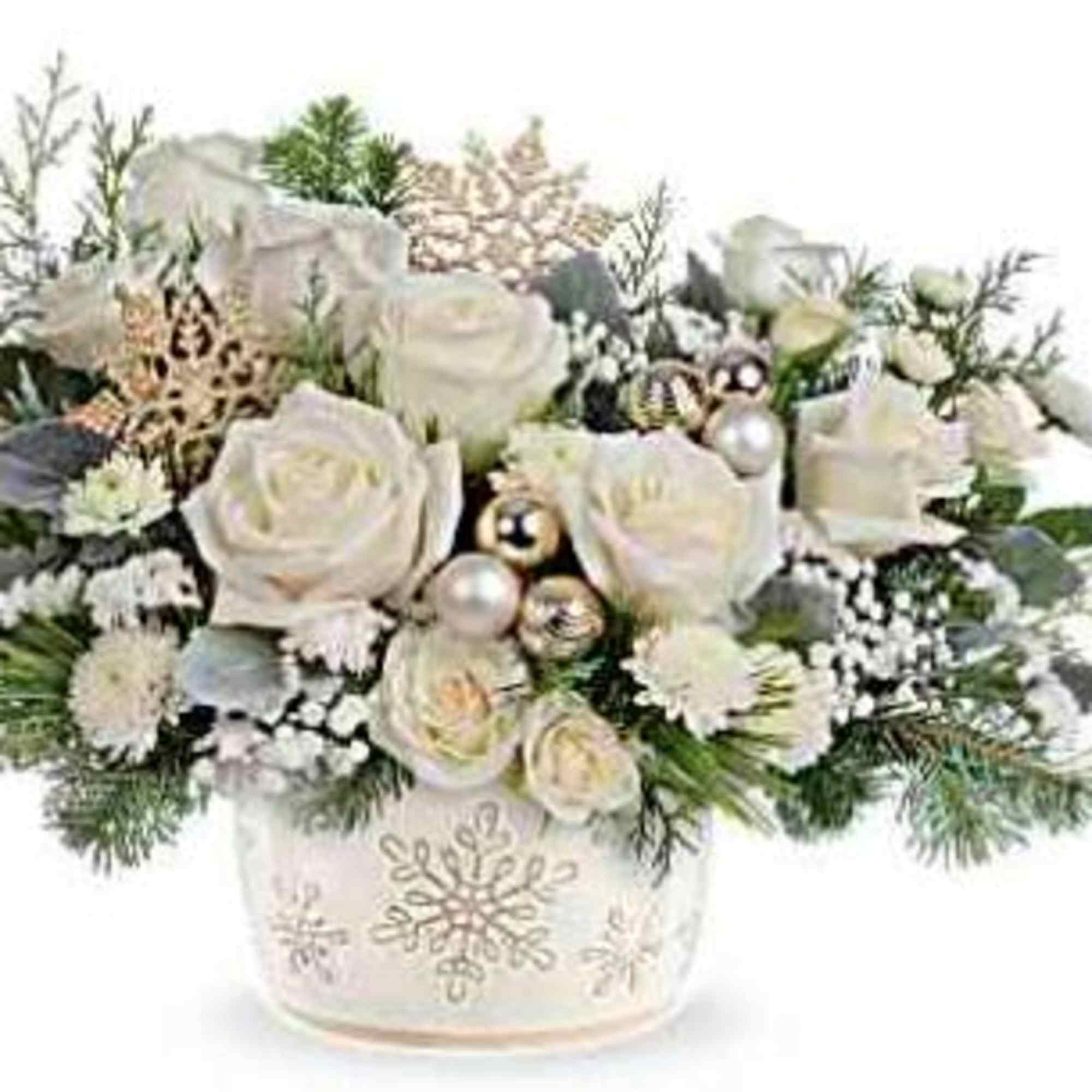 Create unforgettable holiday memories with this special delivery of classic Christmas roses