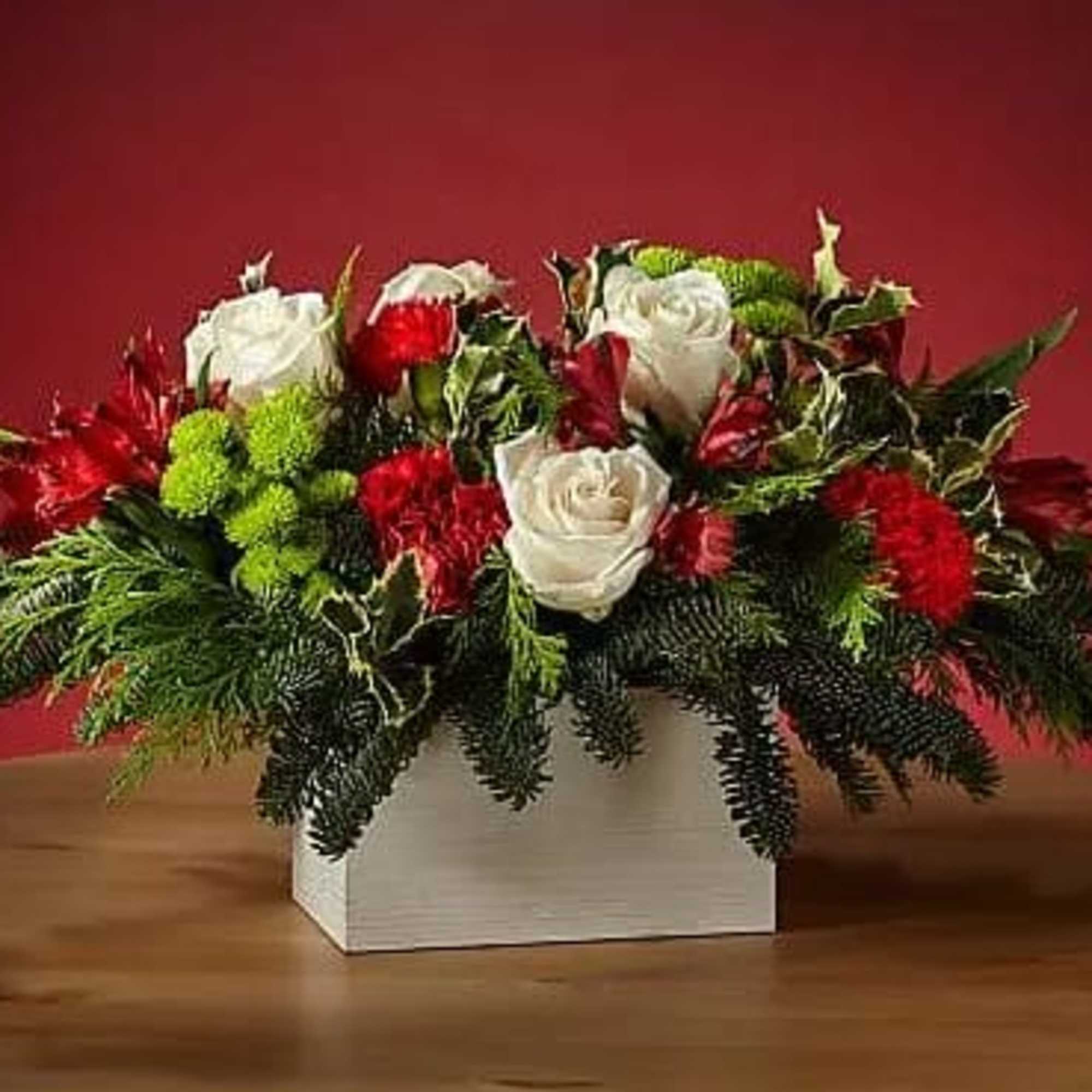 Dress the tablescape in winter wanderlust with our Snow Ball Bouquet and