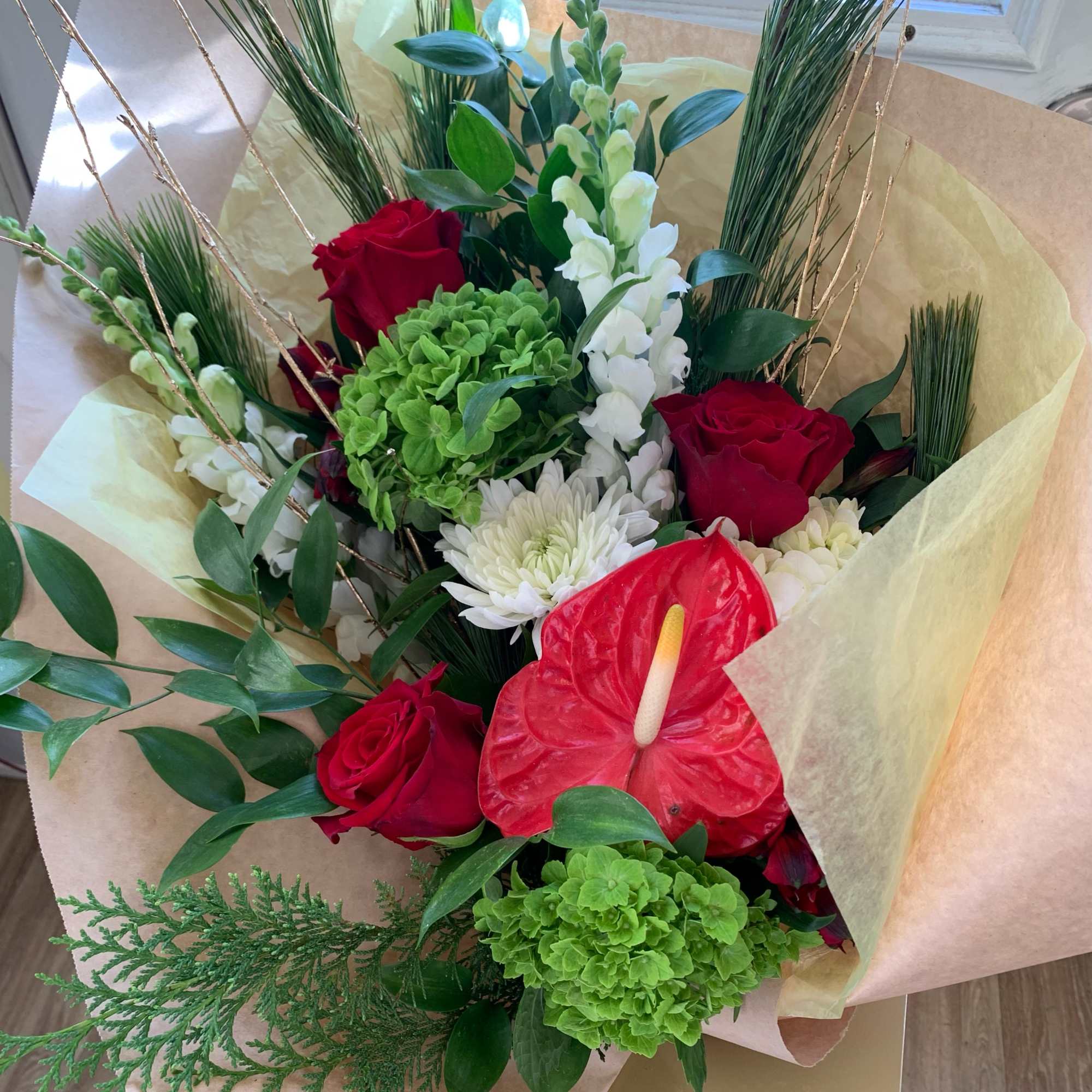 Perfect for someone that enjoys arranging flowers. A wrapped bouquet of our