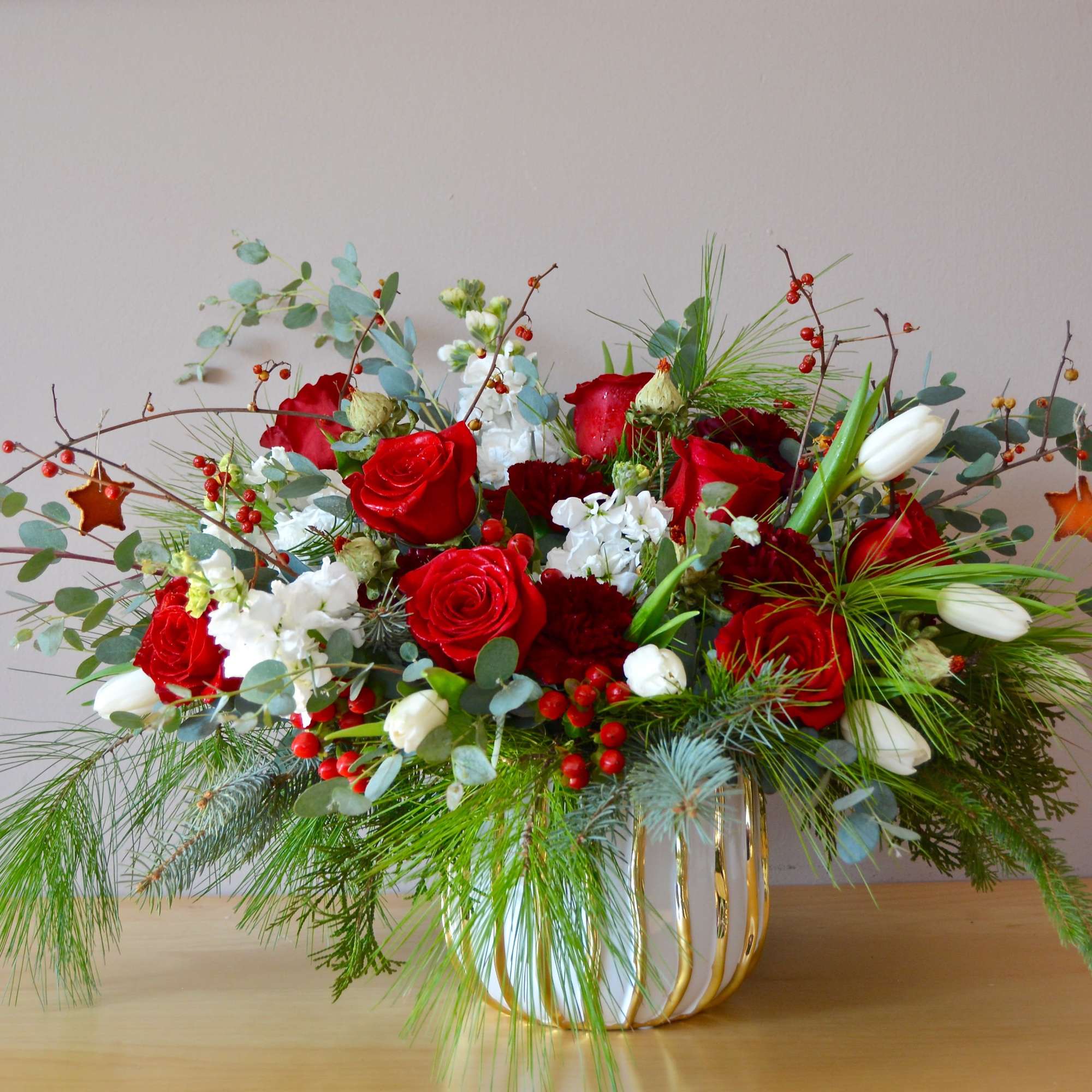 This unique and artful flower arrangement totally fed our Soul! Full of