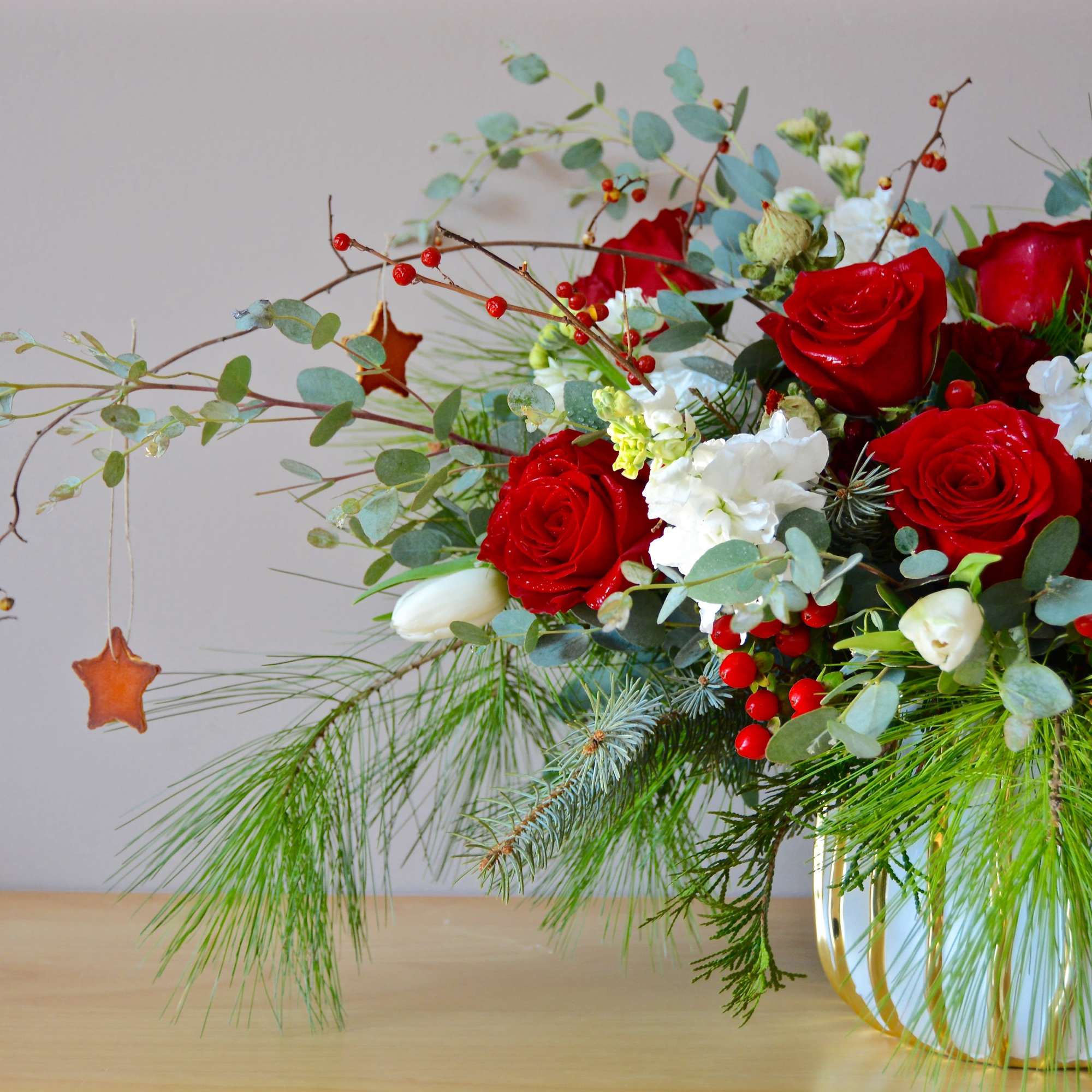 This unique and artful flower arrangement totally fed our Soul! Full of