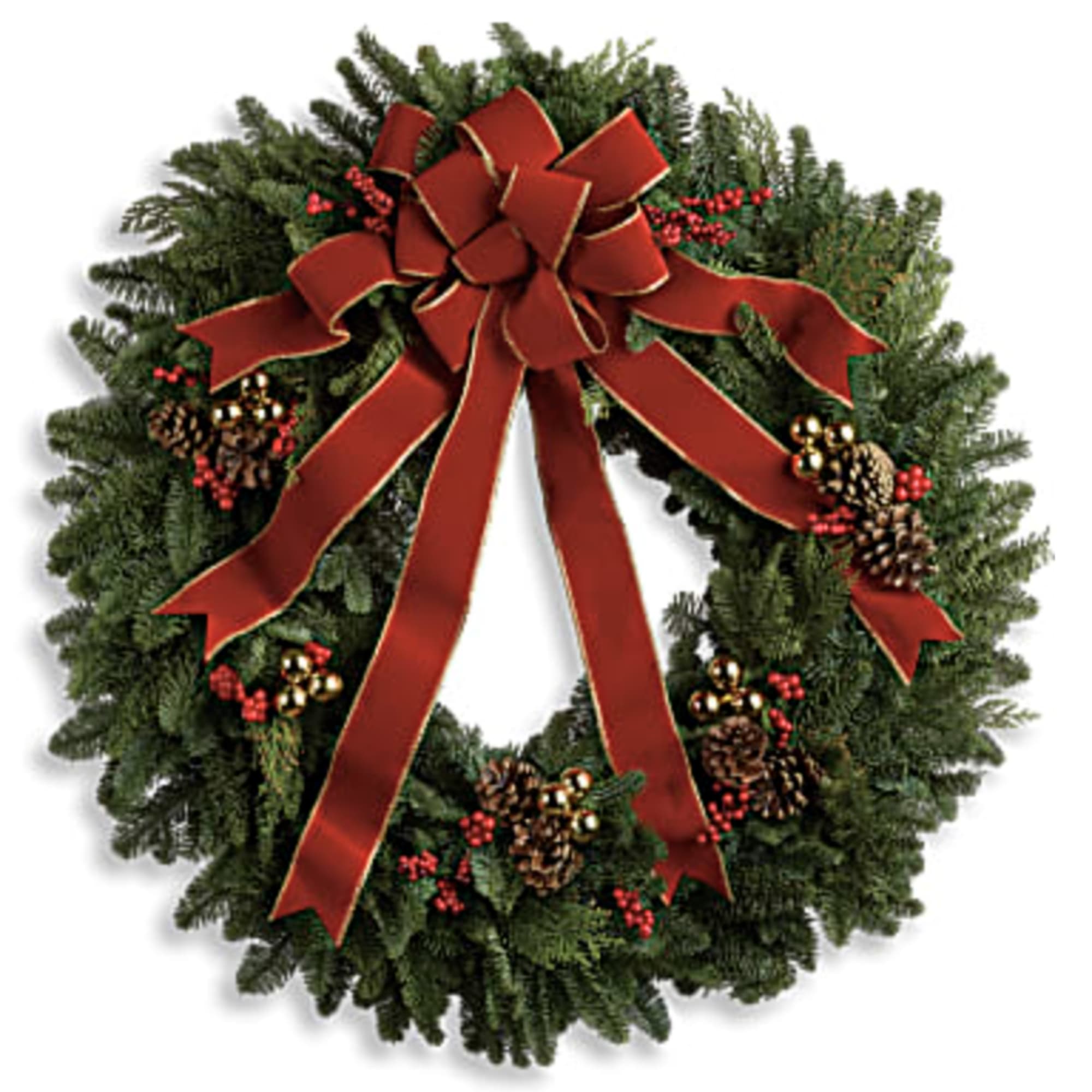 It&#039;s not Christmas without a fresh Christmas wreath on your door! Send