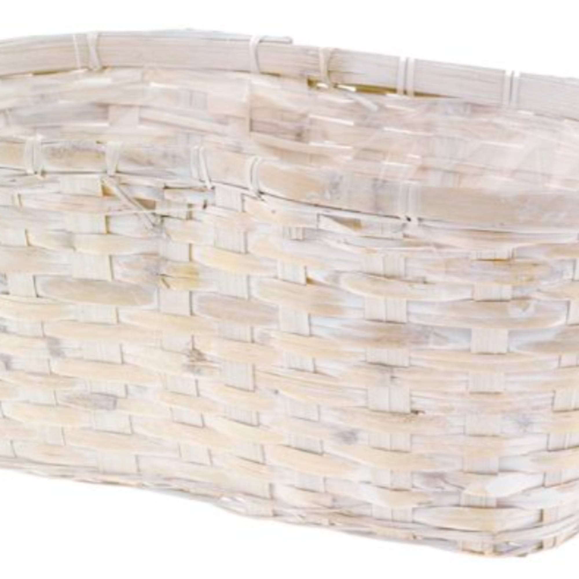 Two 6.5 inch potted Poinsettia's in a peanut basket. Color of plants