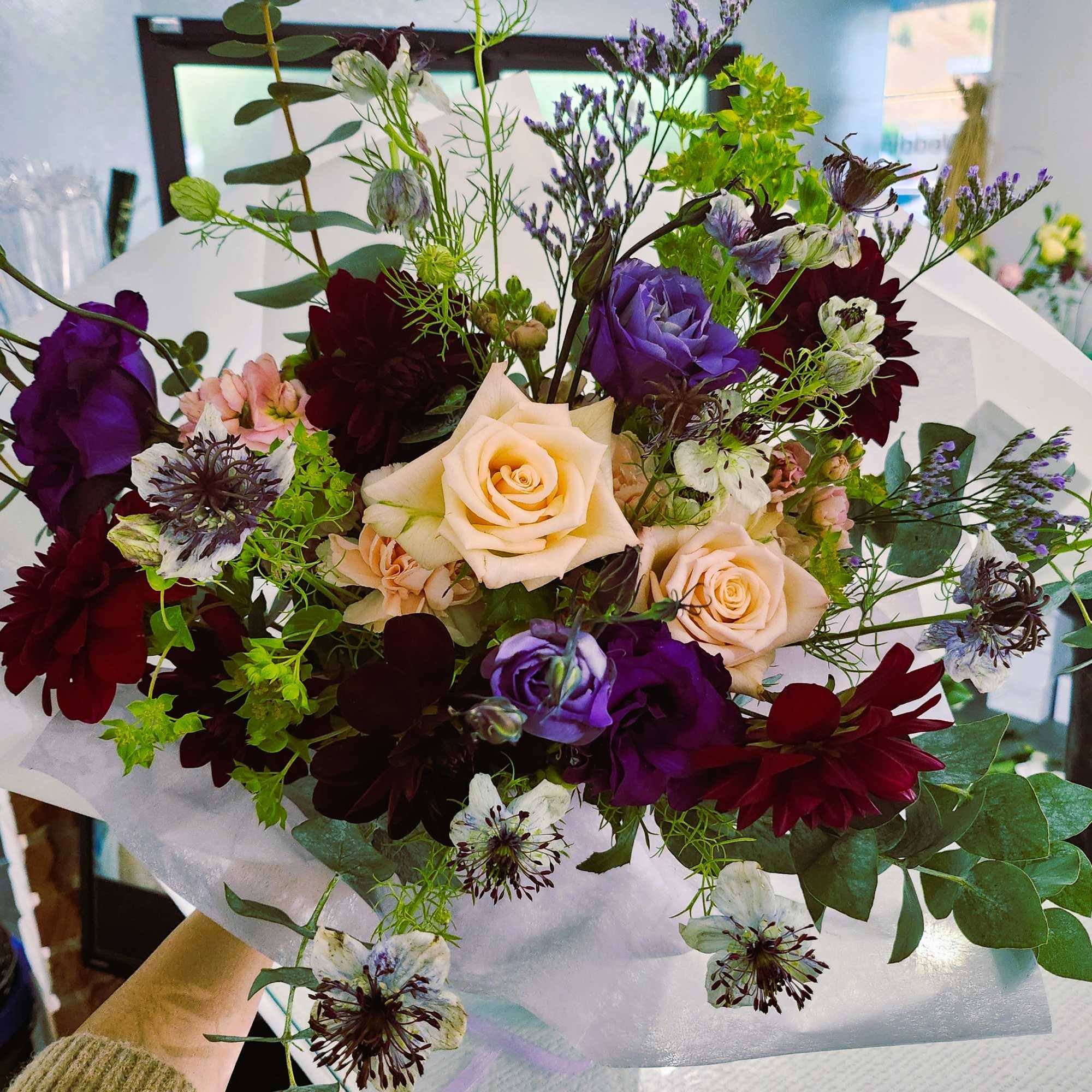 The inspired by the deep, moody, but still romantic color pallet of