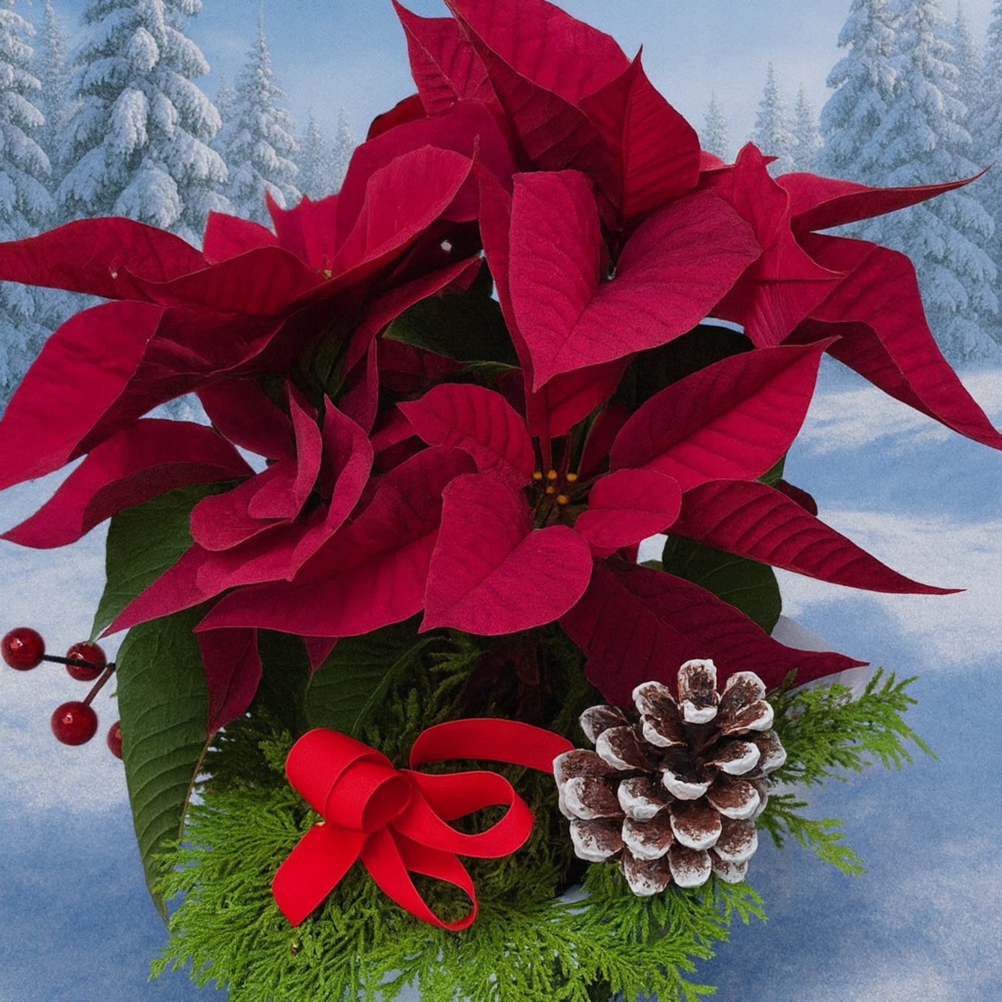 Small 10 to 12+ inches" Tall, 3-4 flowers
Medium 14-18" Tall 5 plus