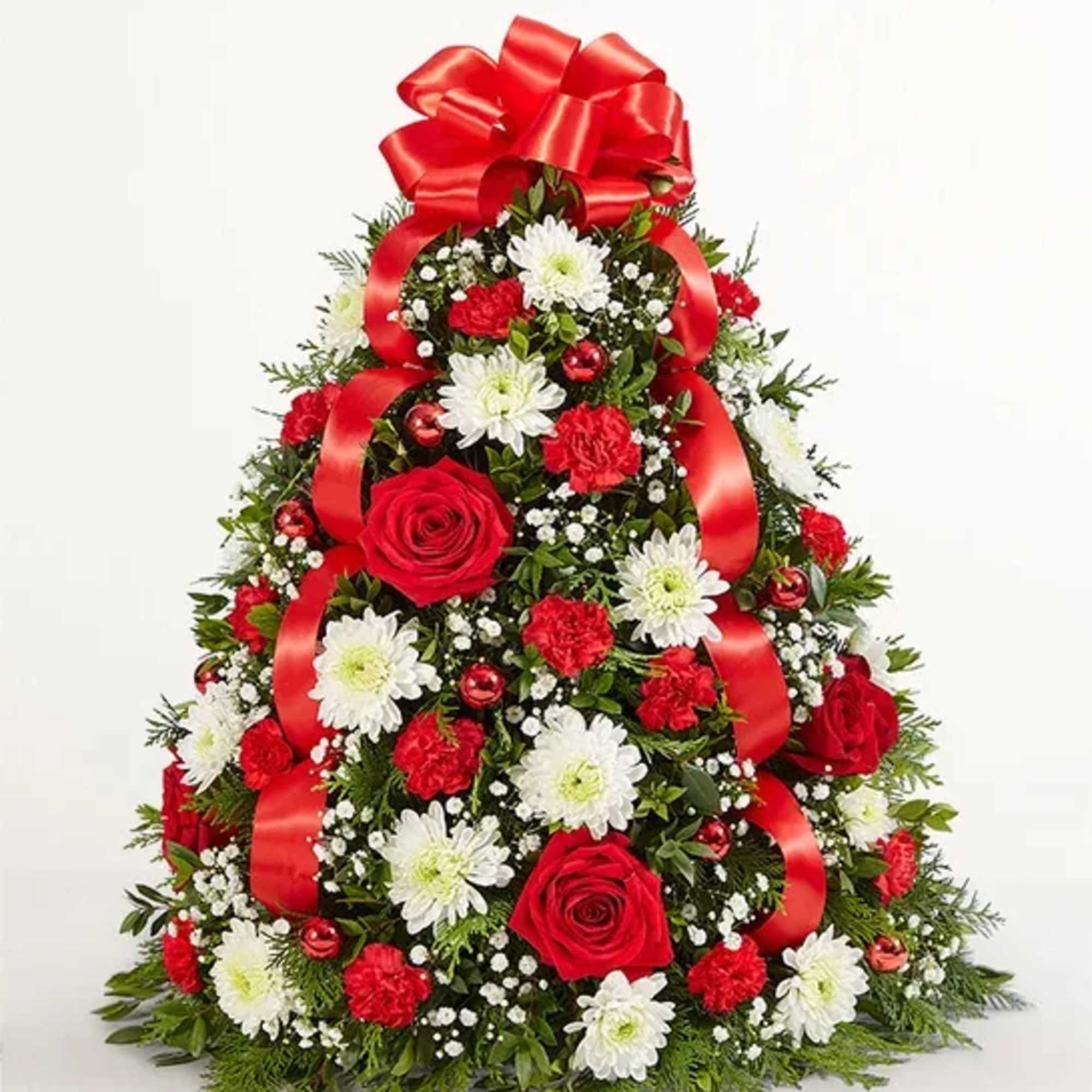 About Holiday Flower Tree&reg;
Our flower tree arrangement is popular for its festive