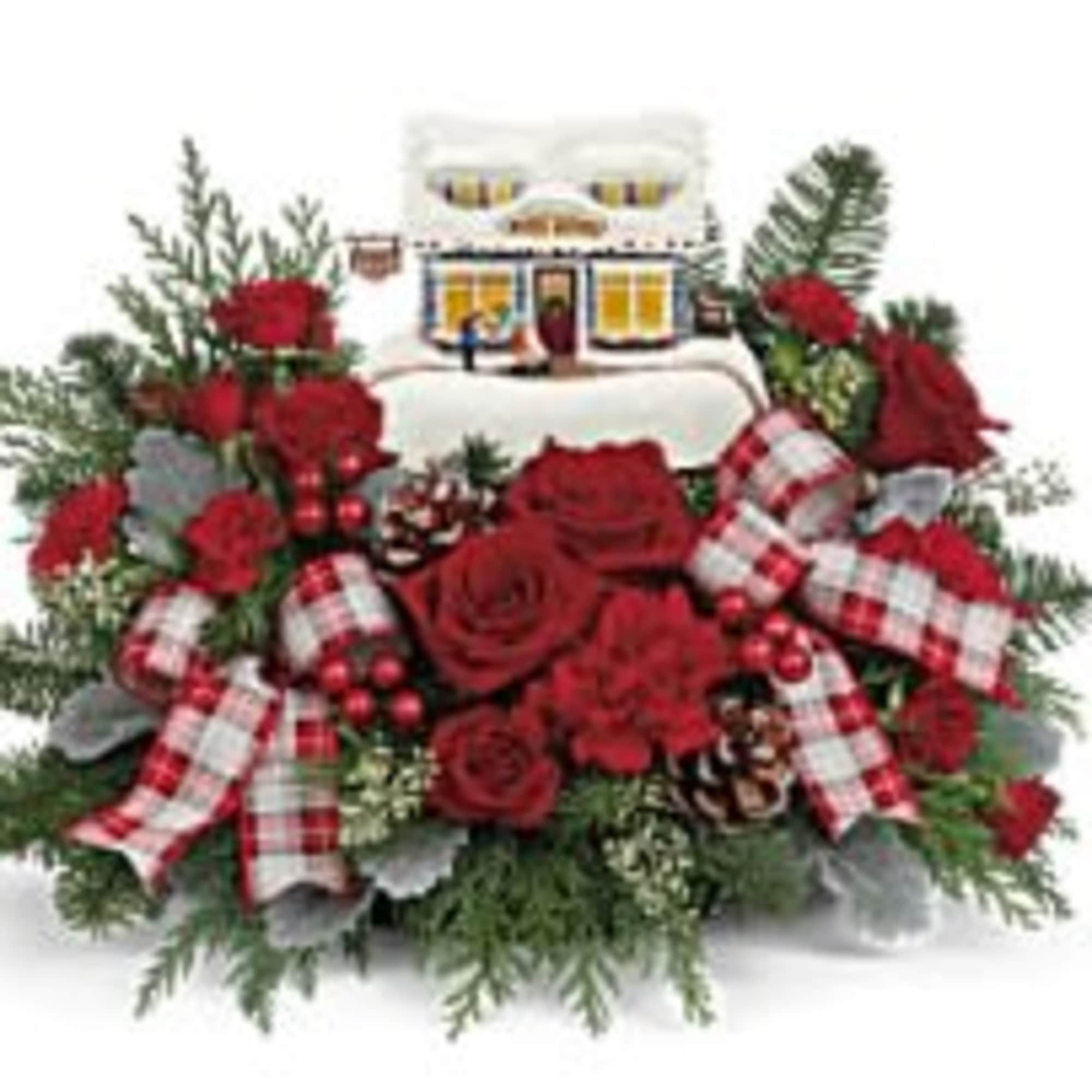 LIMITED QTY Red spray roses, red carnations and miniature red carnations are