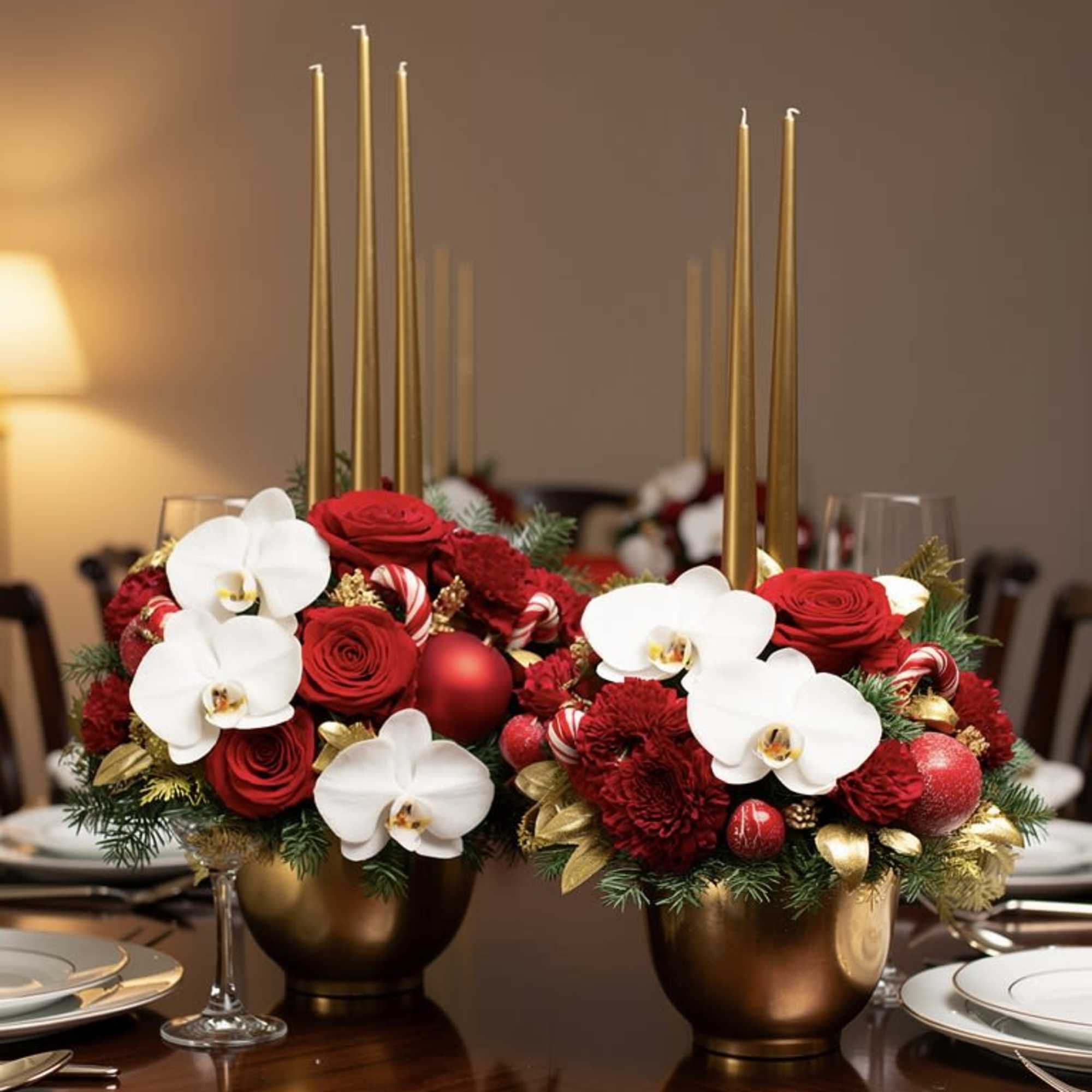 Vintage Holiday Centerpiece Duo

Illuminate your holiday table with this rich and refined