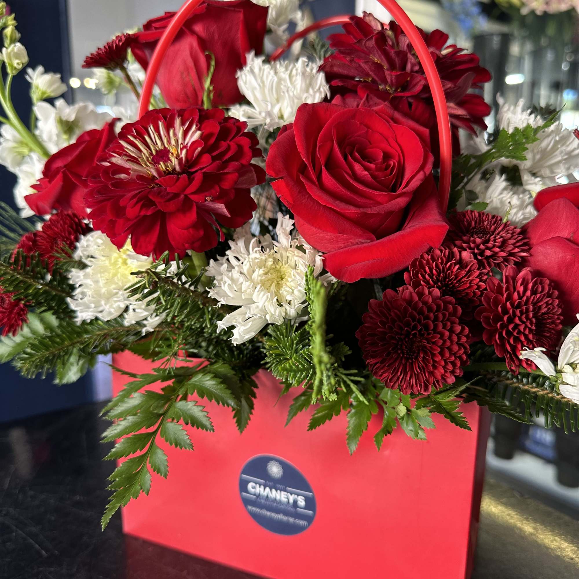 Traditional and classy red white and green